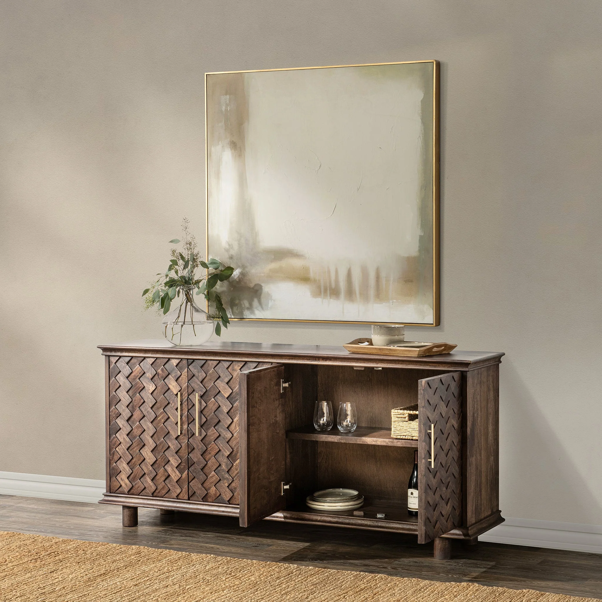 Shira 4 Door Buffet - Kona Brown - Image 10