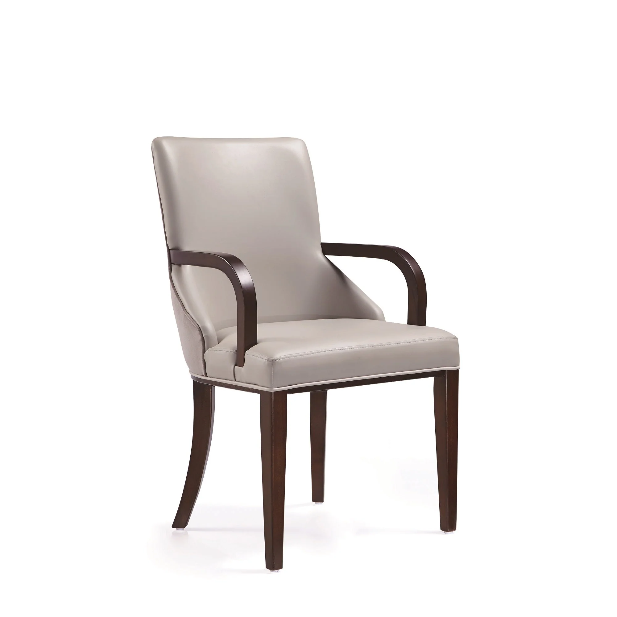 Shubert 8-Piece Faux Leather and Velvet Dining Chair Set in Light Grey - Image 5