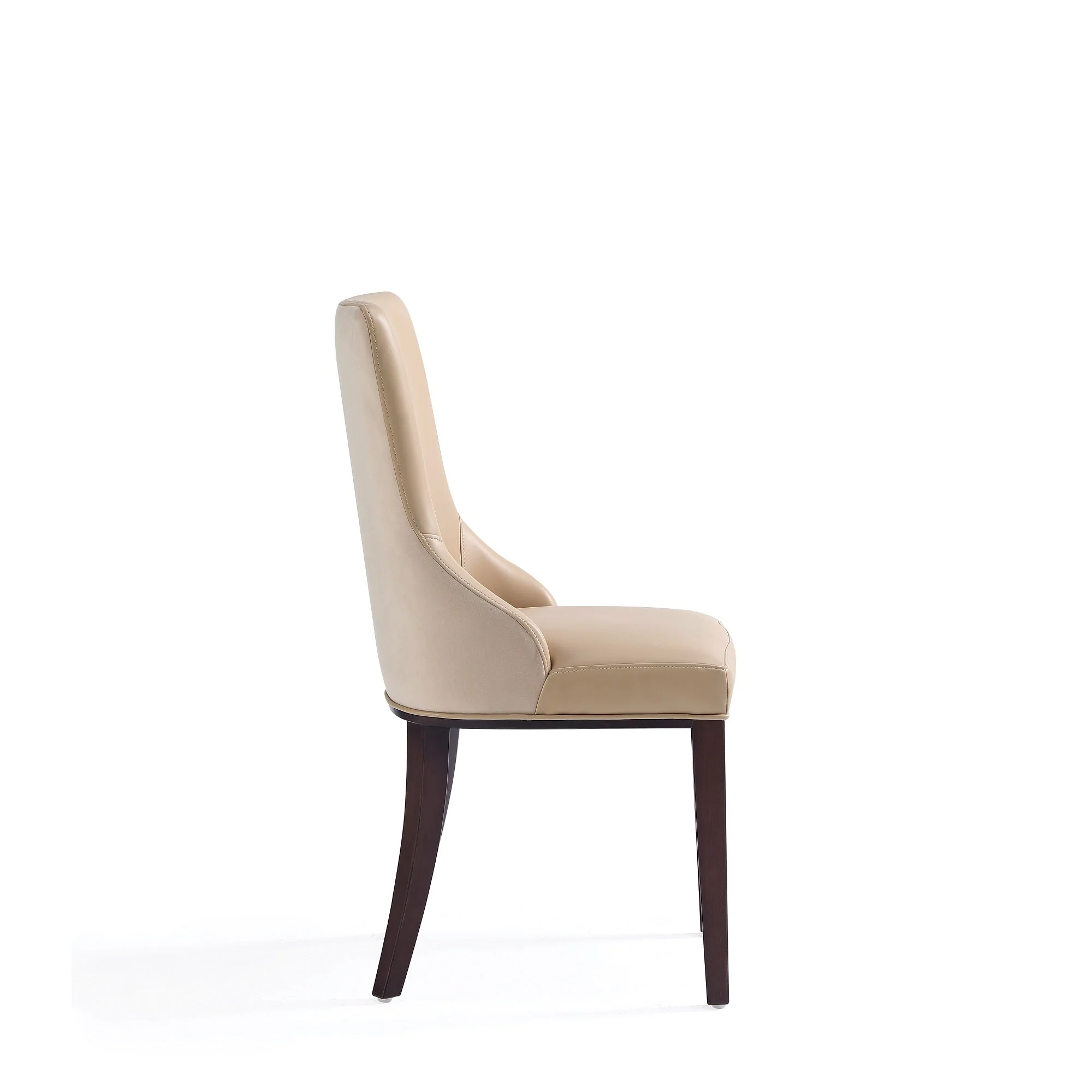 Shubert 8-Piece Faux Leather and Velvet Dining Chair Set in Tan - Image 8