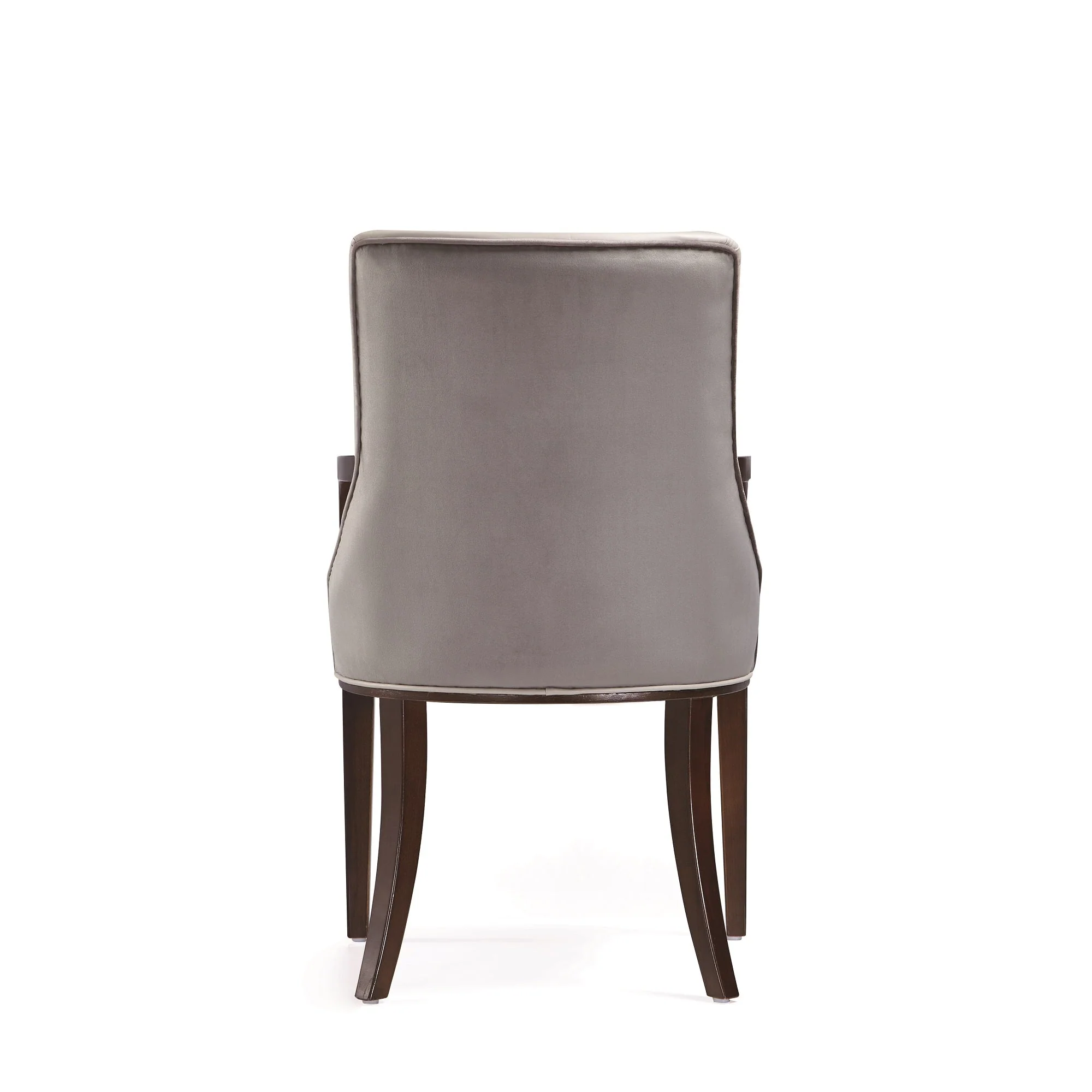Shubert Faux Leather and Velvet Dining Armchair in Light Grey (set of 2) - Image 8