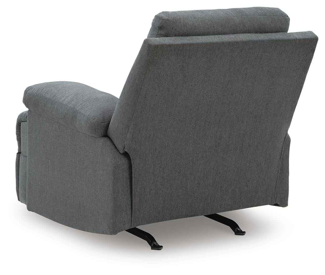 Side-Swipe Charcoal Reclining Sofa, Loveseat and Recliner - Image 5