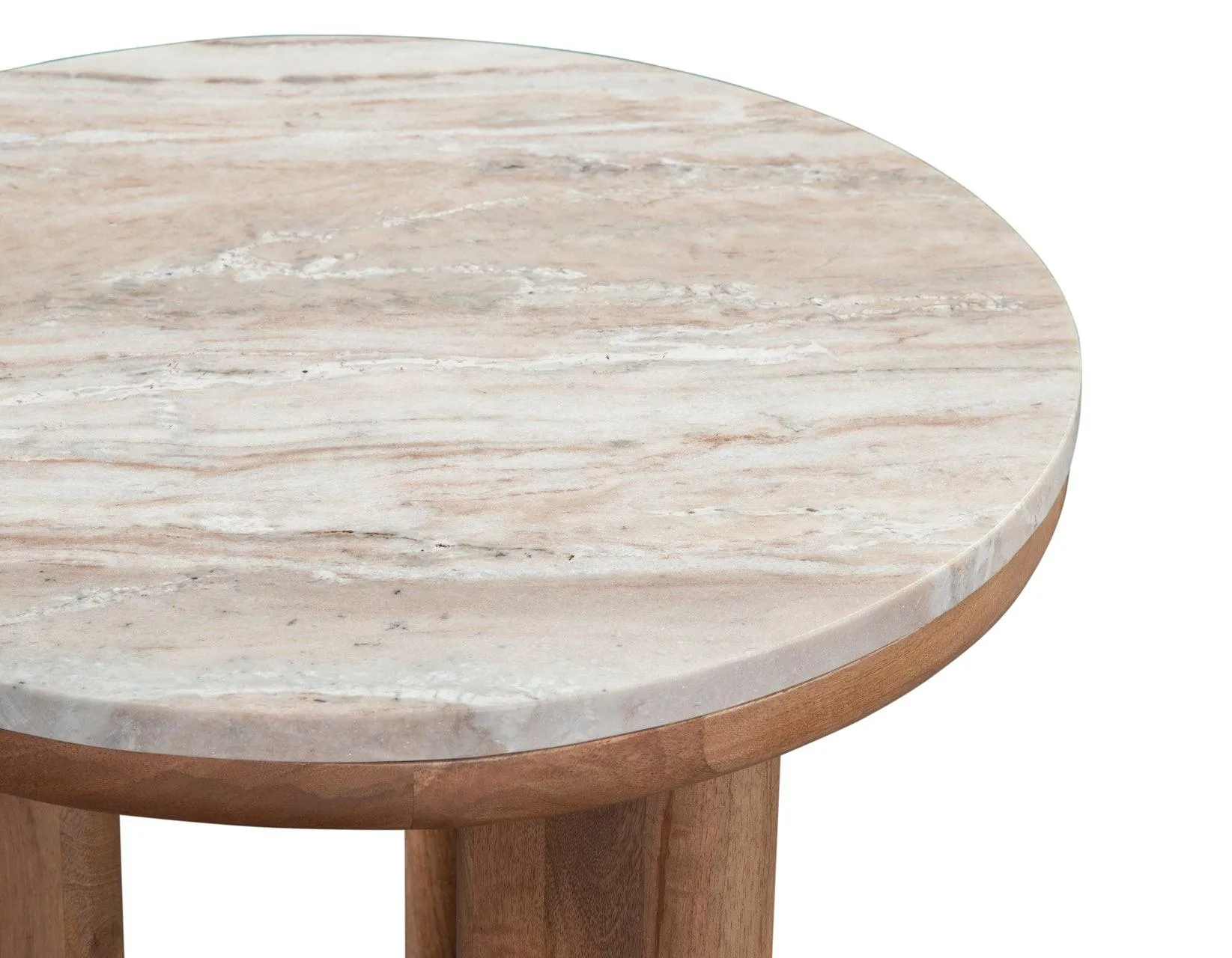 Sidney 22″ Round Toronto Brown Marble Top End Table - Image 6