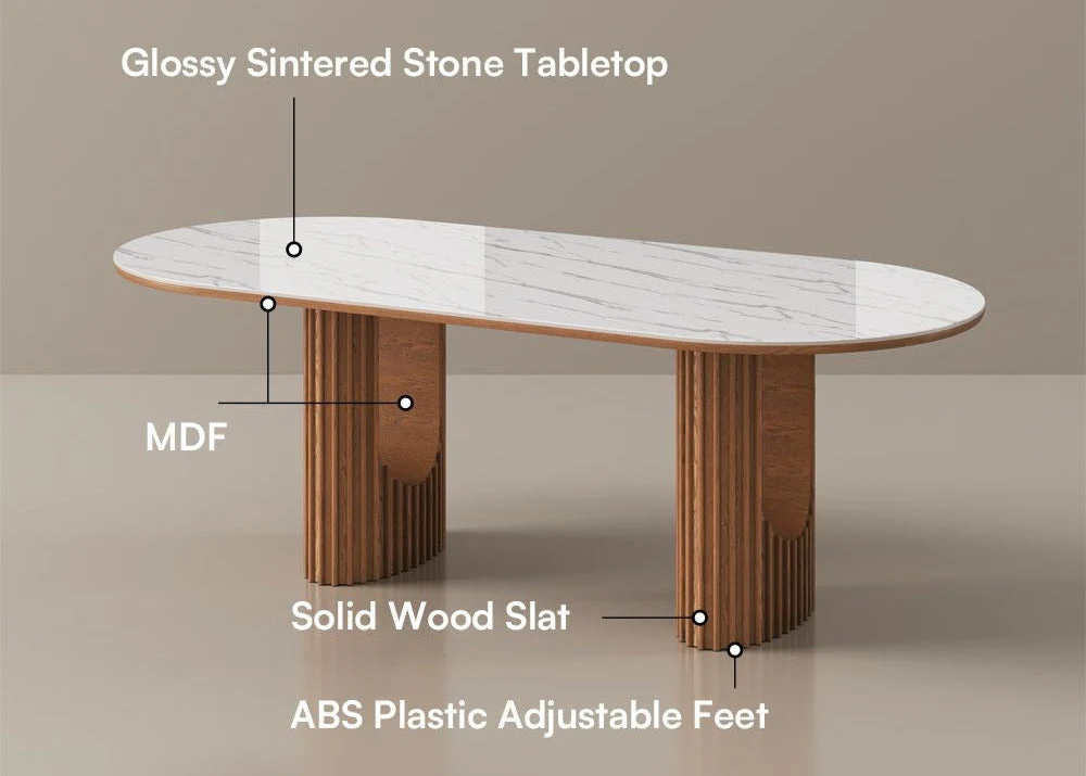 Silvo 79" Table Glossy White Dining Table - Image 3