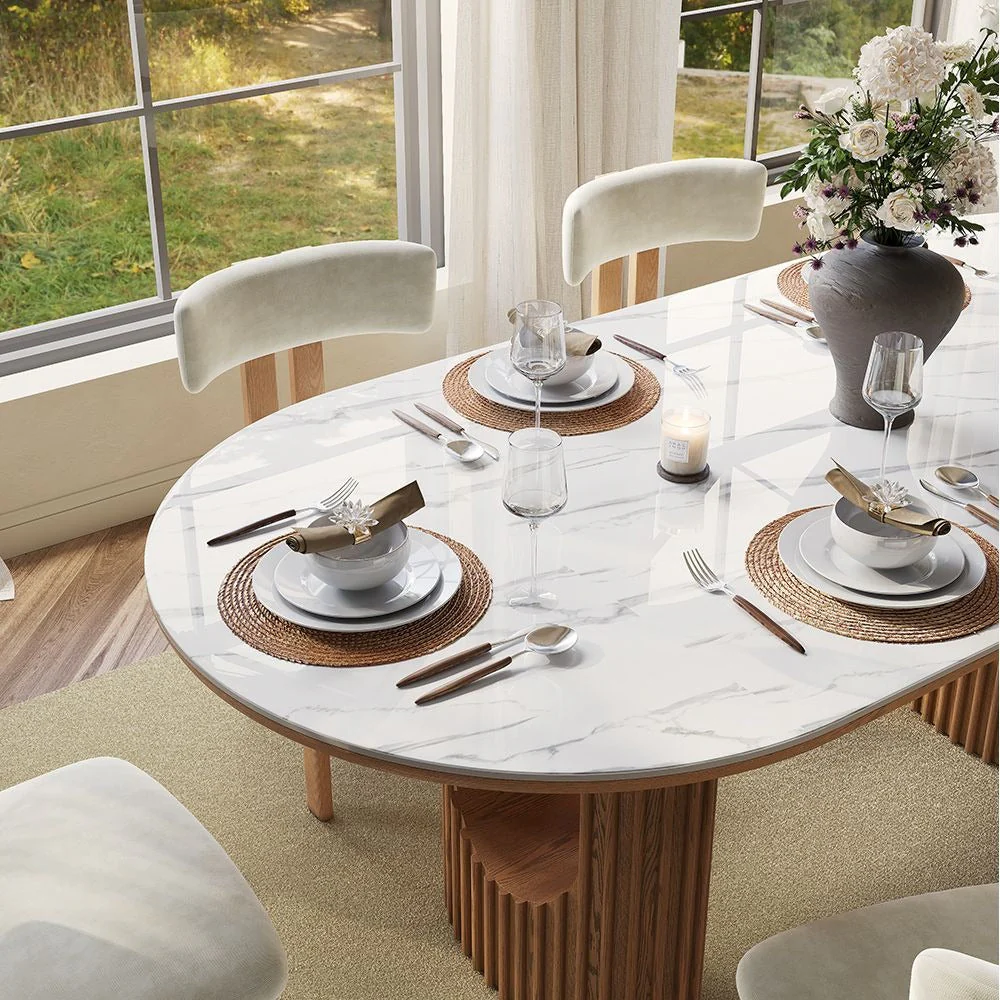Silvo 79" Table Glossy White Dining Table - Image 6