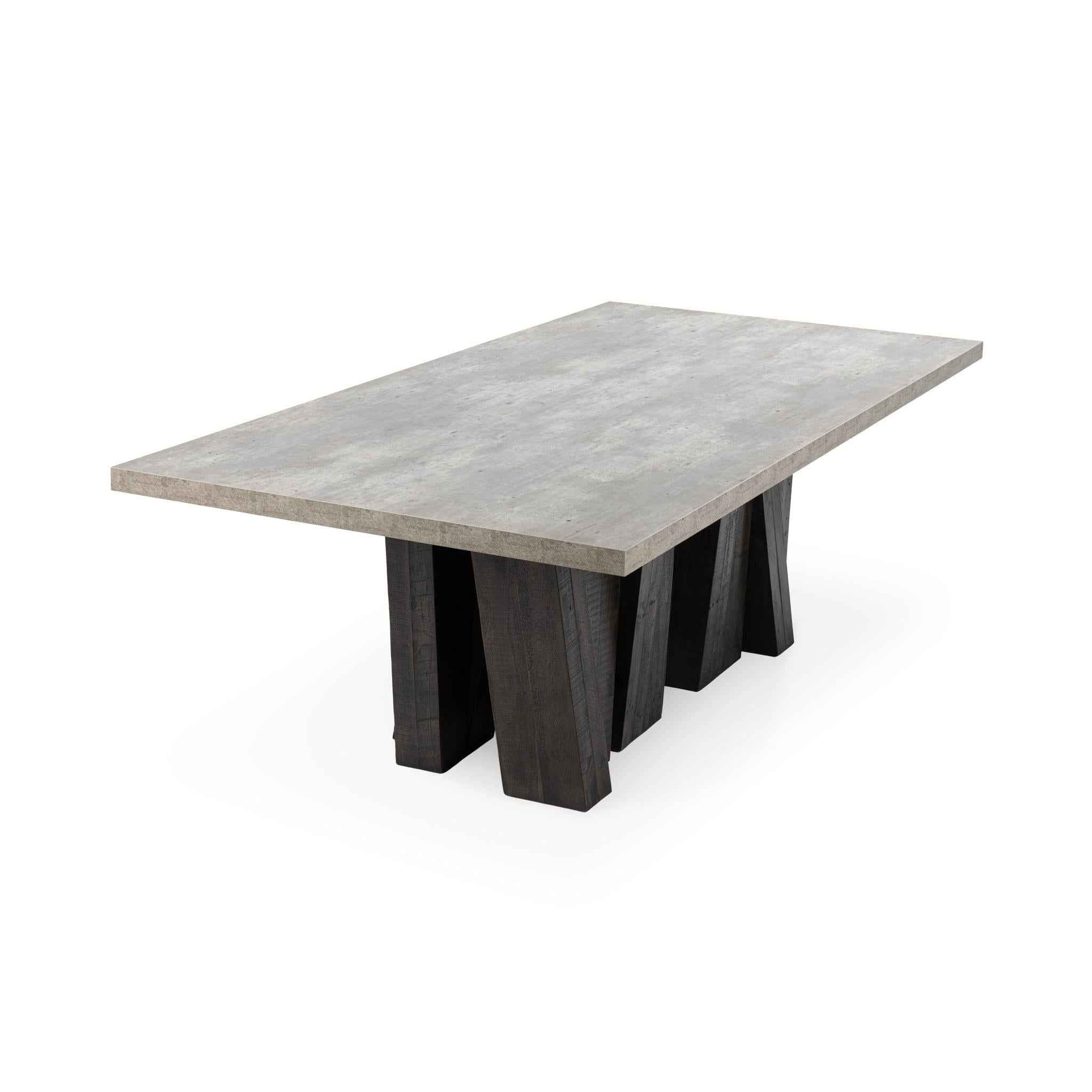 Simone Dining Table - Olive Brown/Antique Gray - Image 3