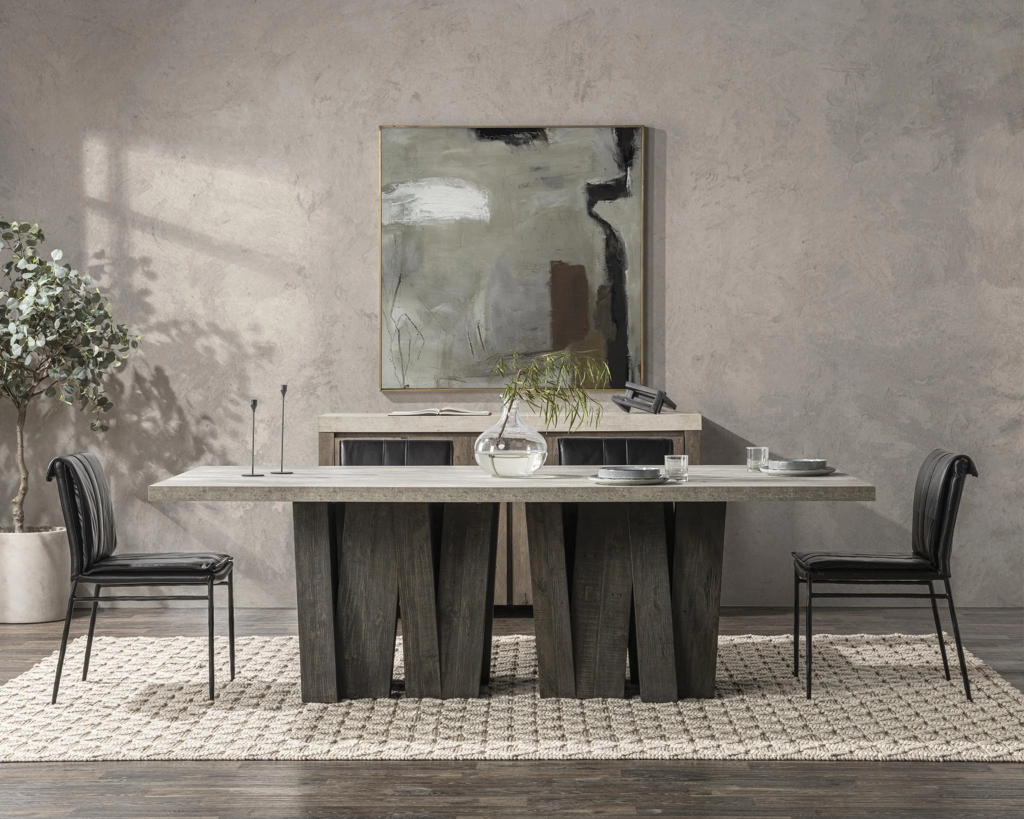 Simone Dining Table - Olive Brown/Antique Gray - Image 7