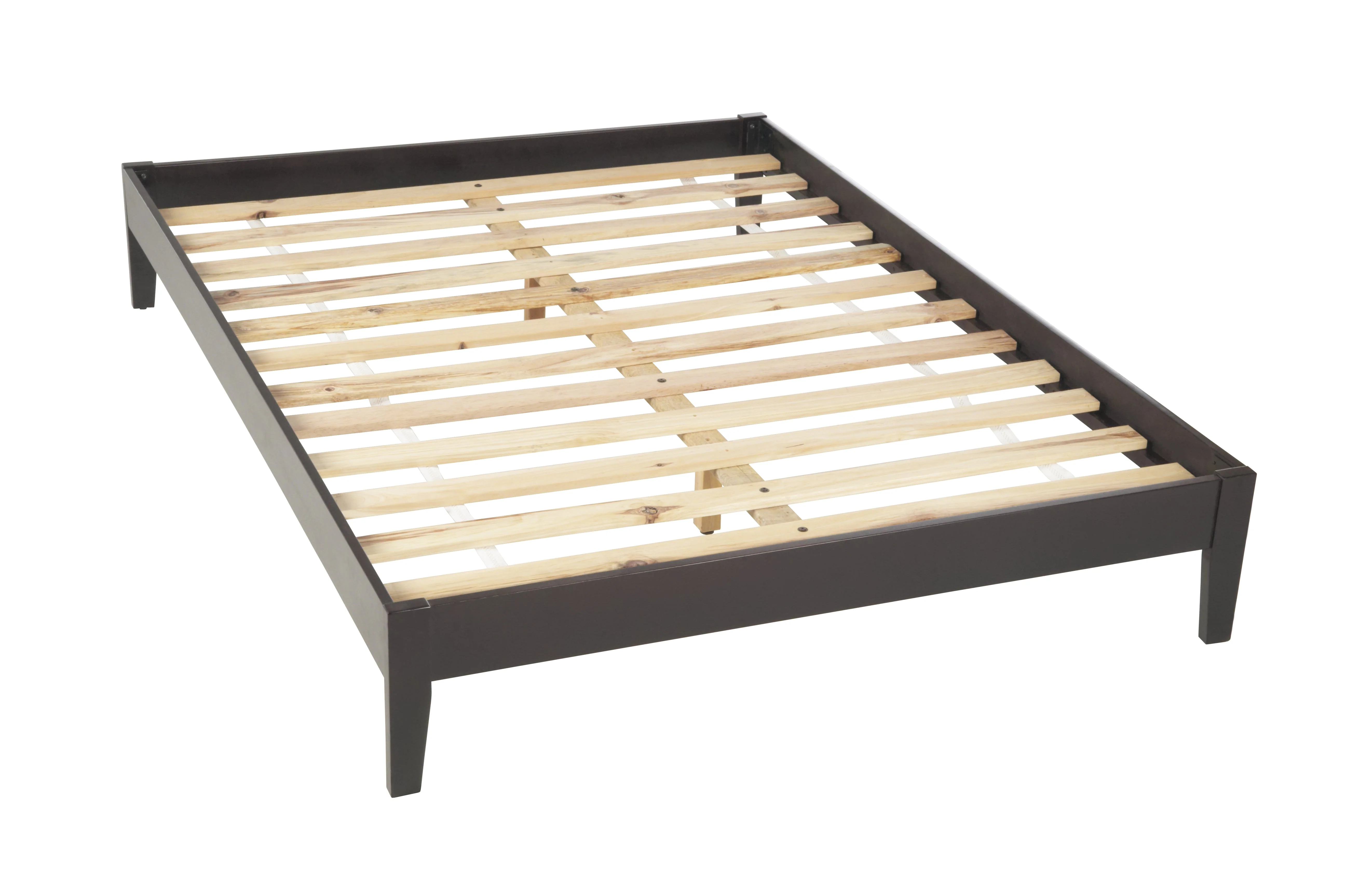 Simple Wood Full Platform Bed in Espresso - Image 8