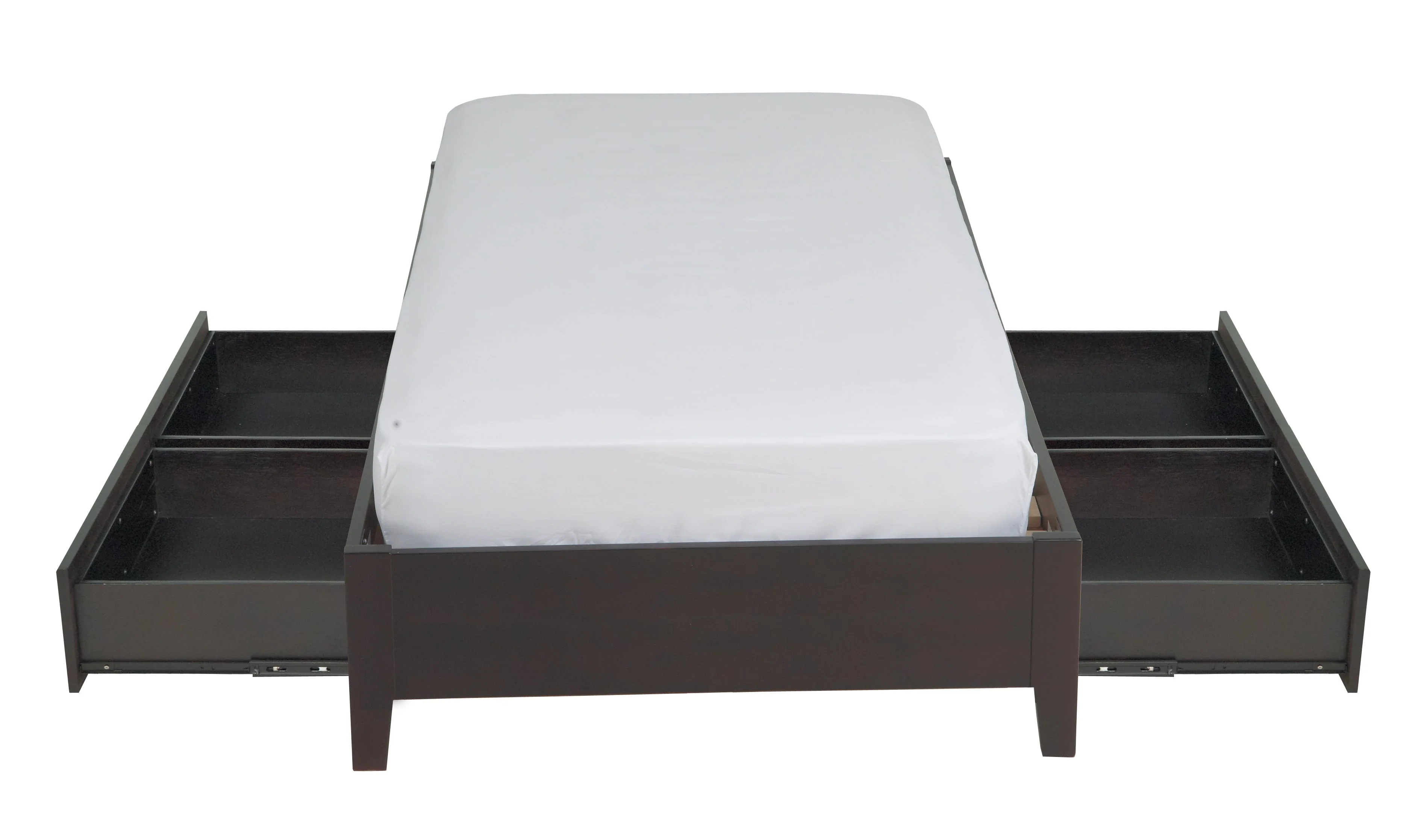 Simple Wood Full Storage Bed in Espresso - Image 12