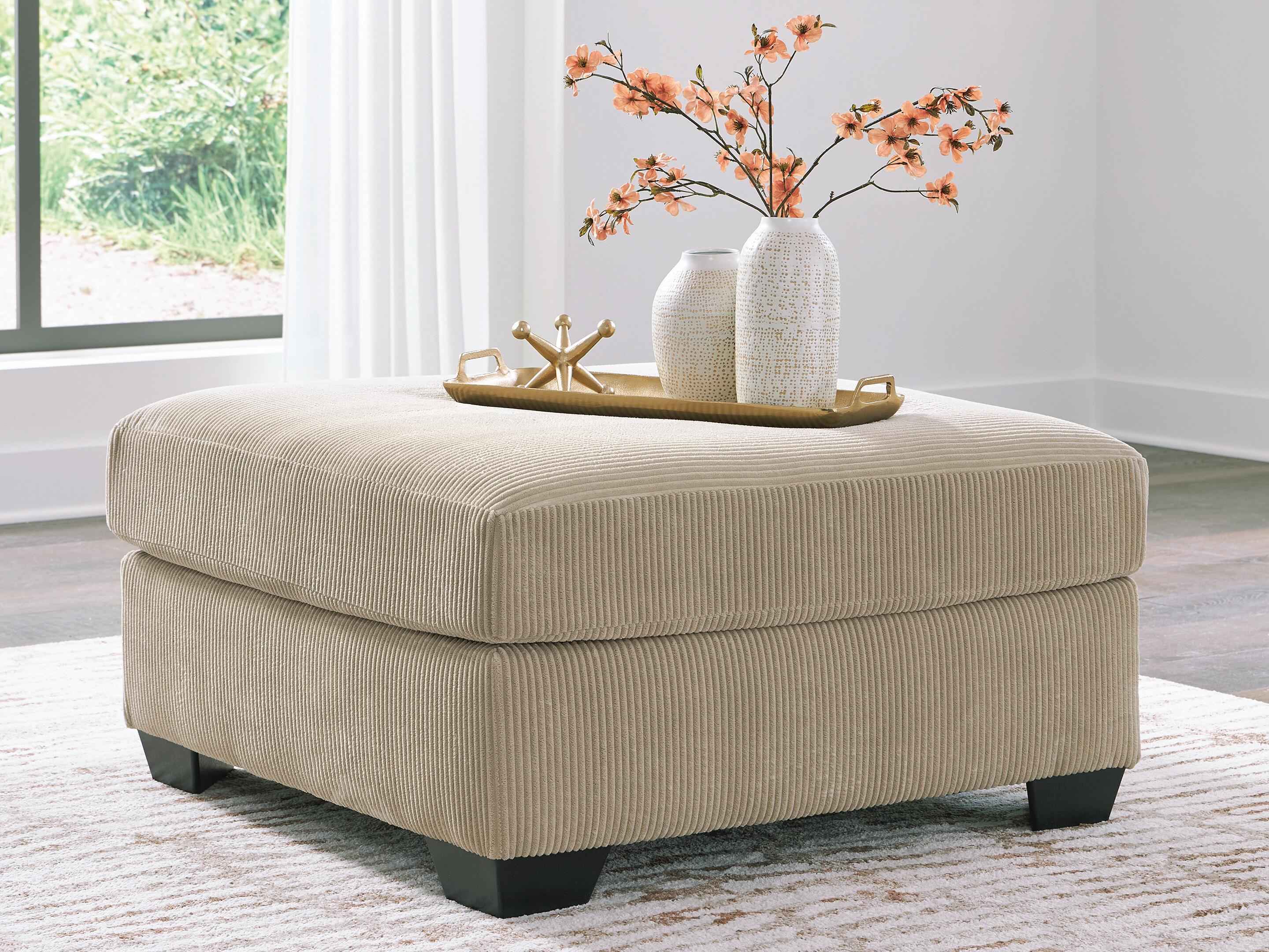 SimpleJoy Sand Oversized Accent Ottoman