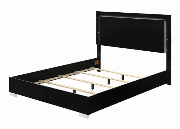 Sinistra Piano Black 5-Piece Queen Bedroom Set - Image 3