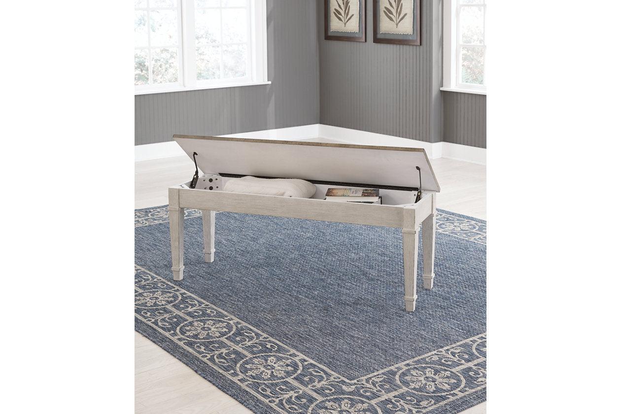 Skempton White/Light Brown Storage Bench - Image 8