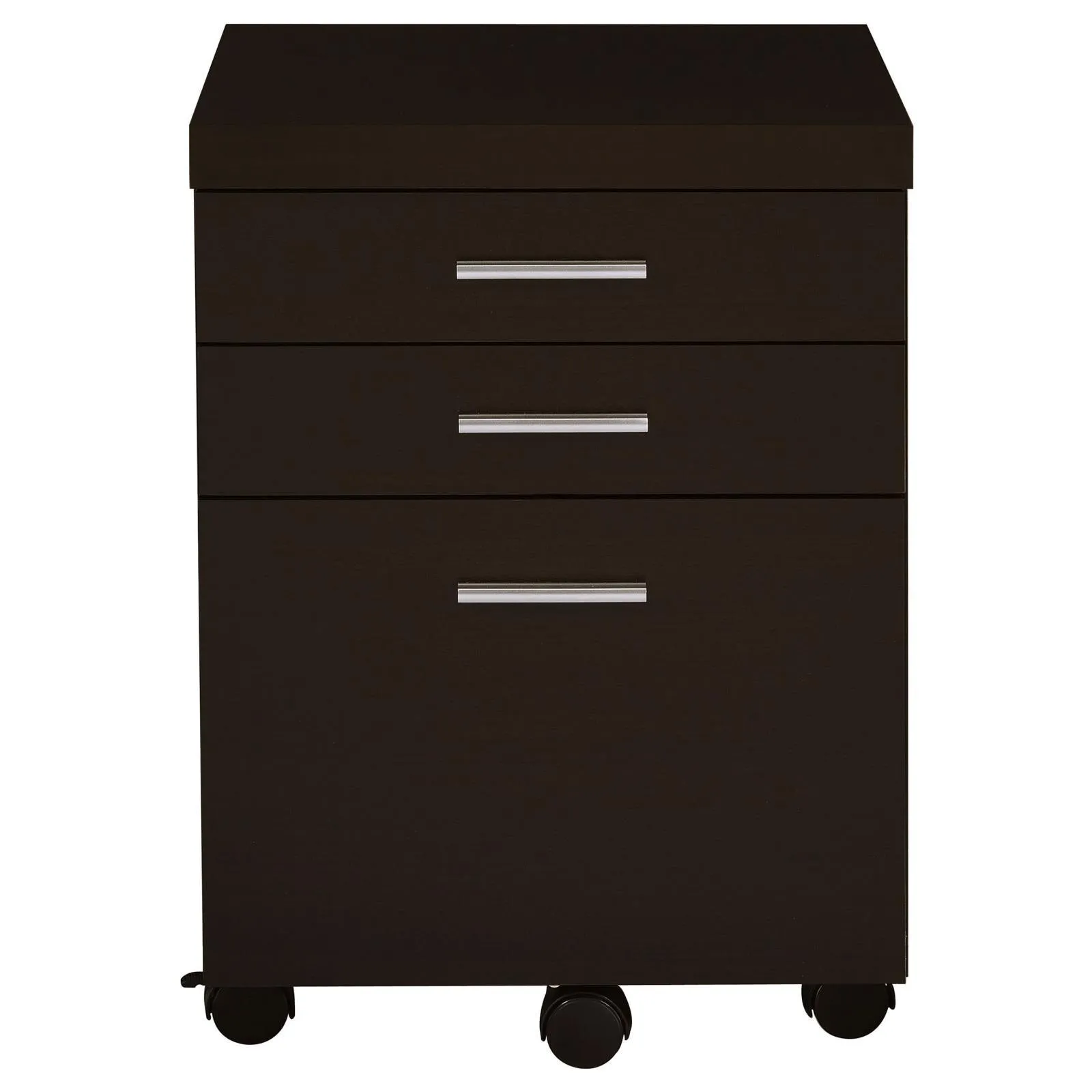 Skylar Cappuccino 3-Drawer Mobile File Cabinet - Image 3