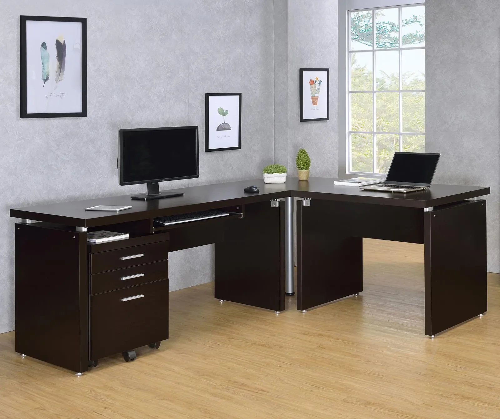 Skylar Cappuccino Extension Desk - Image 2