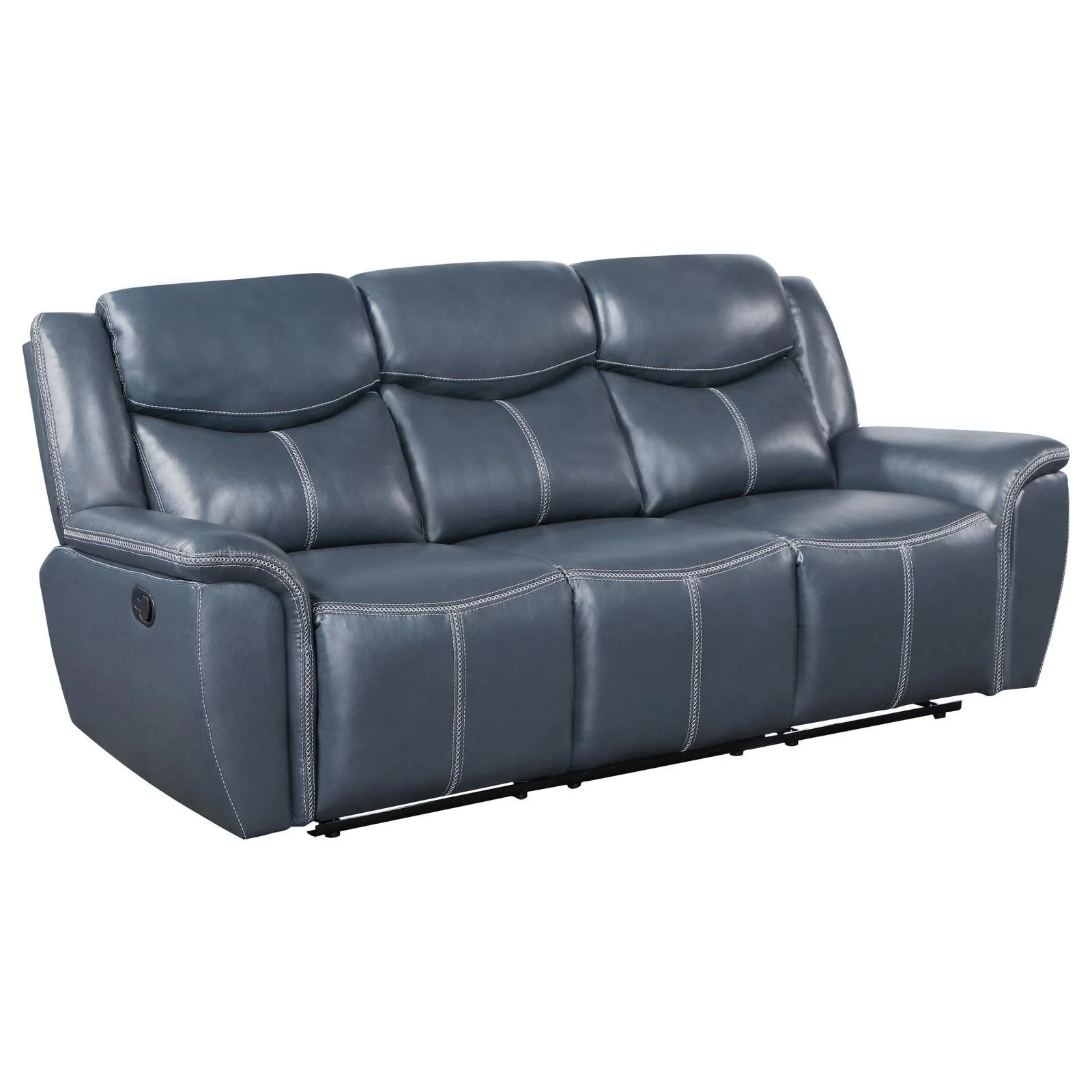 Sloane Blue 2-Piece Upholstered Motion Reclining Sofa Set - Image 3