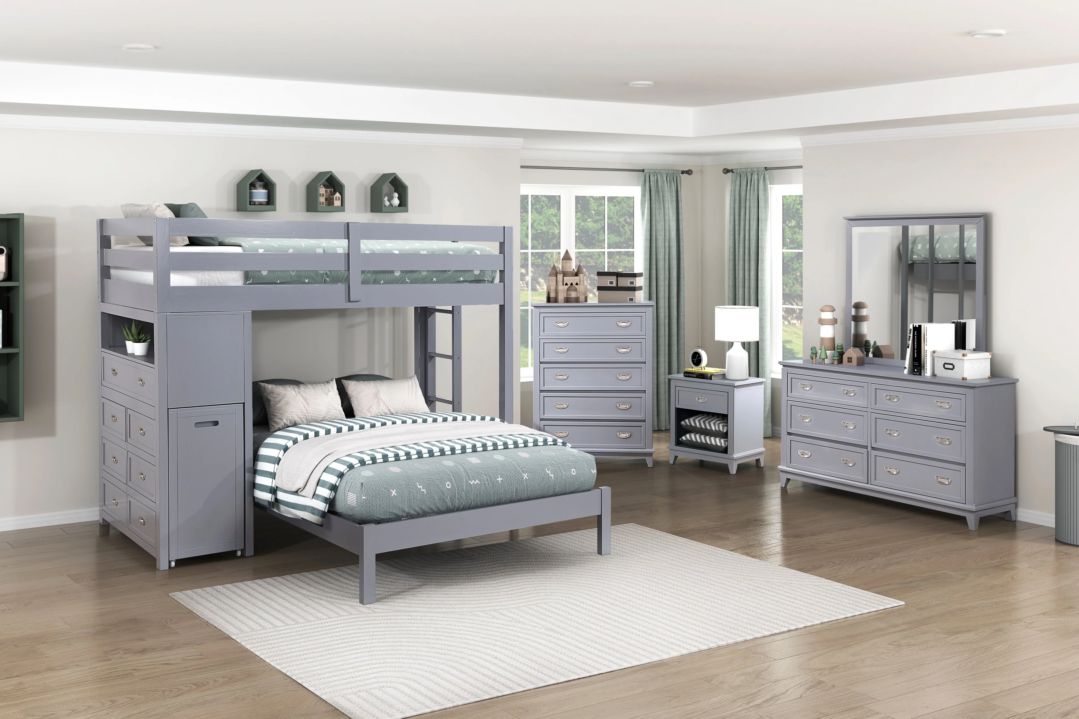 Sloane Gray Nightstand - Image 6