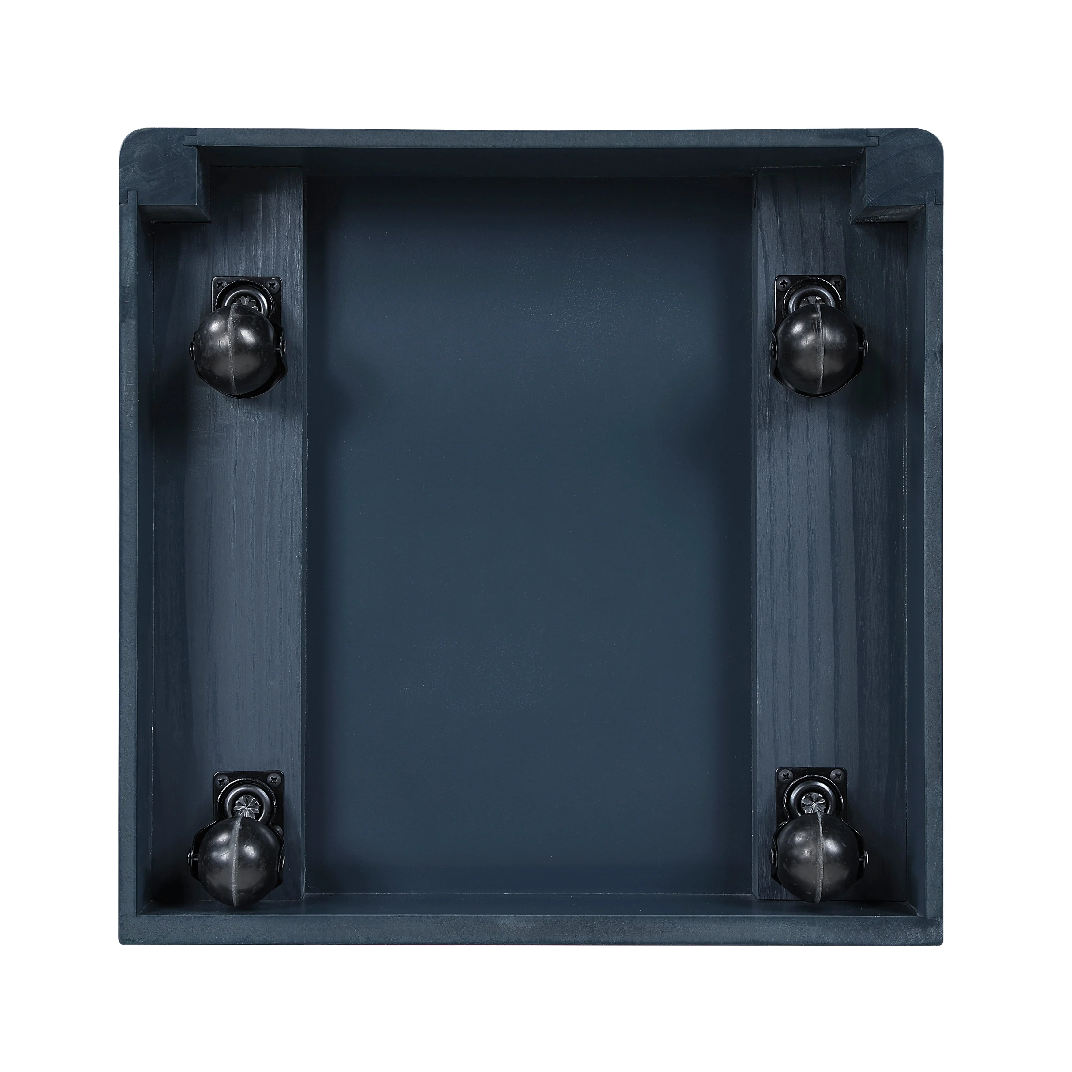 Sloane Navy Blue Full Bookcase Bed with Hidden Desk, Stool and Storage Bench - Image 26