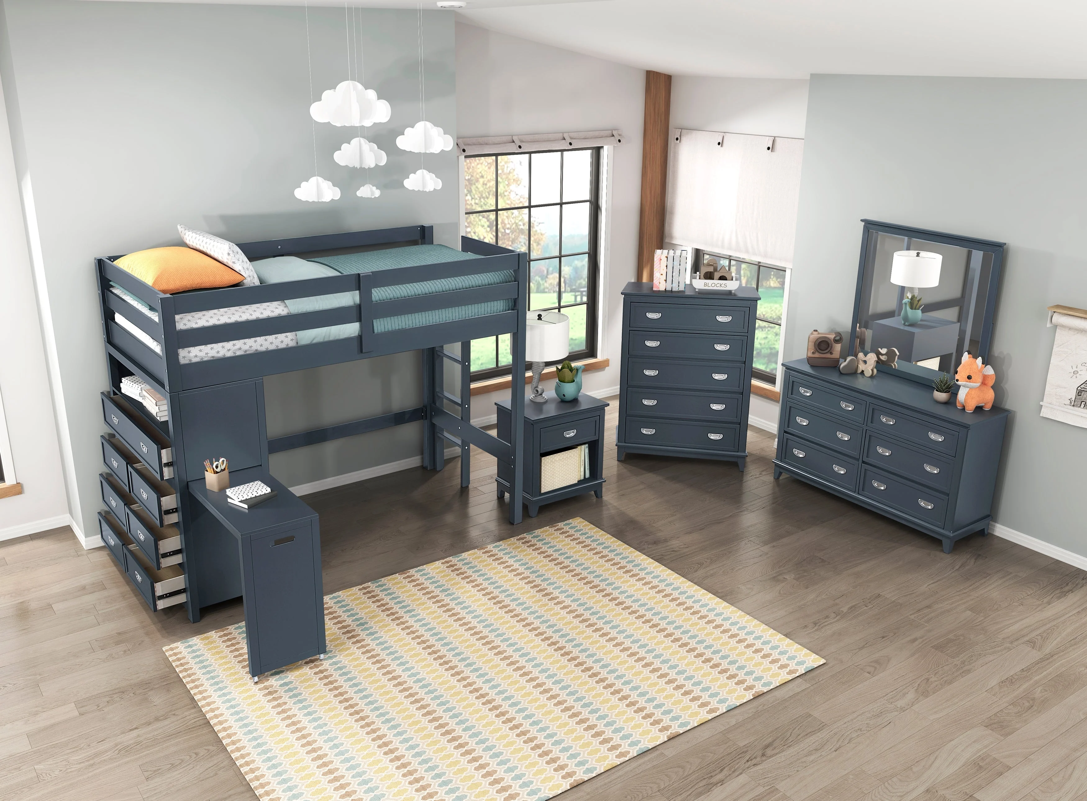 Sloane Navy Blue Mirror - Image 8