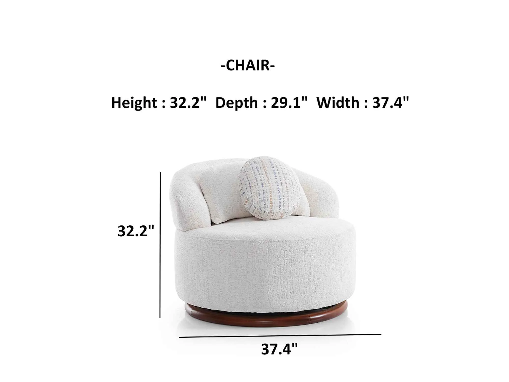 Snowy Chair Cream - Image 2