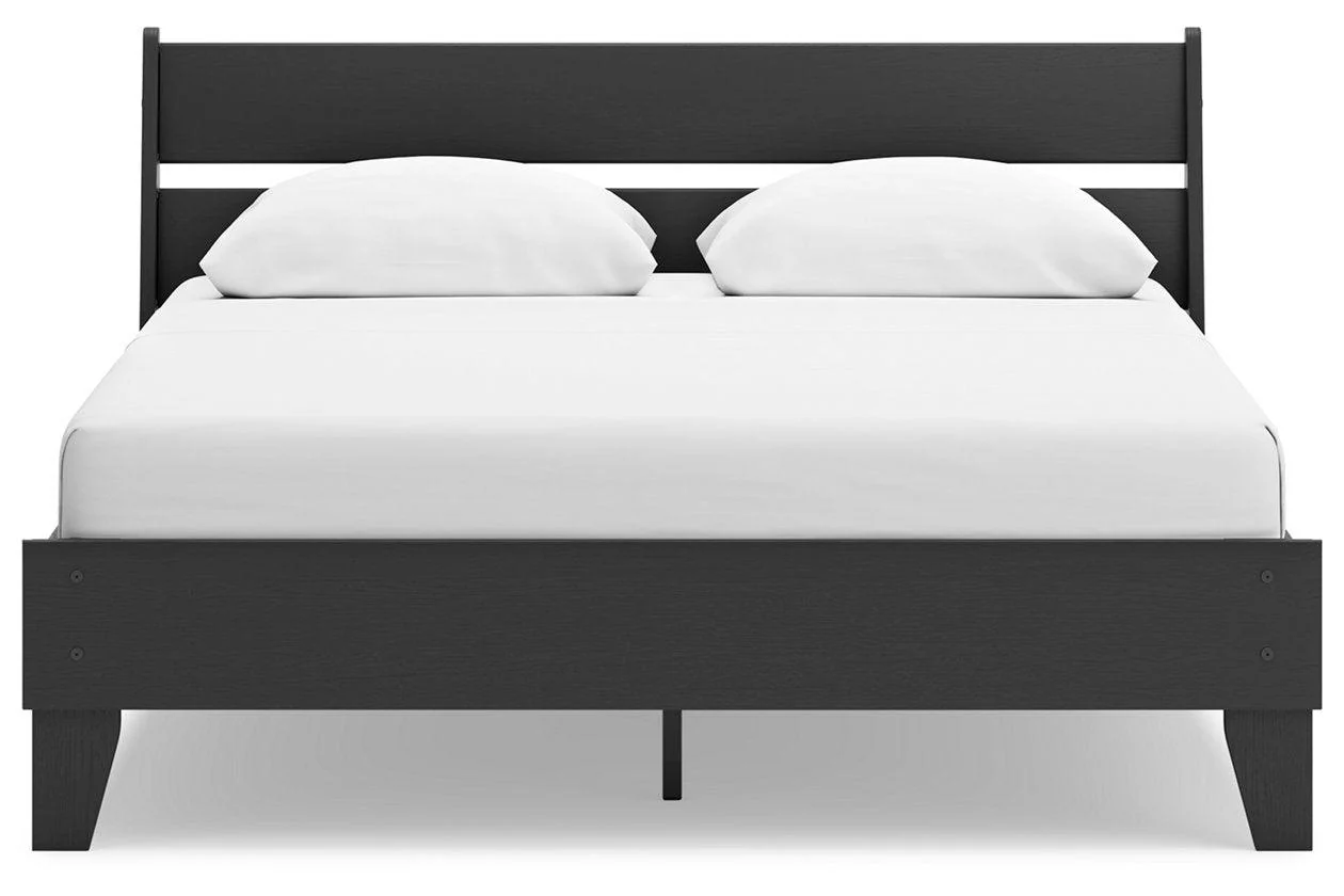 Socalle Black Queen Panel Platform Bed - Image 6