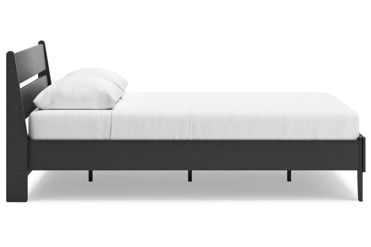 Socalle Black Queen Panel Platform Bed - Image 9