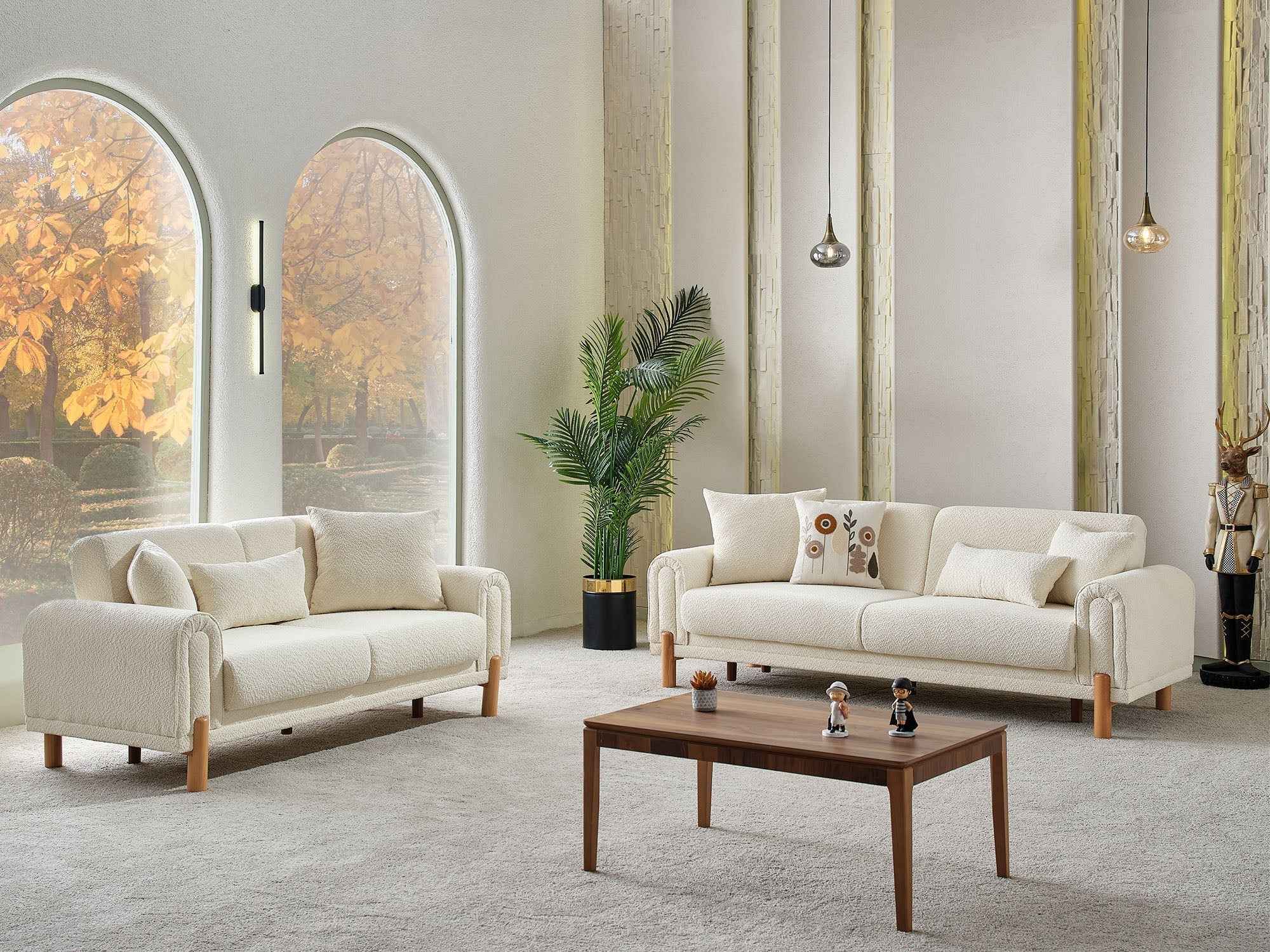 Soho Cream 3-pieces (Sofa & Loveseat & Chair) Living Room Set - Image 3