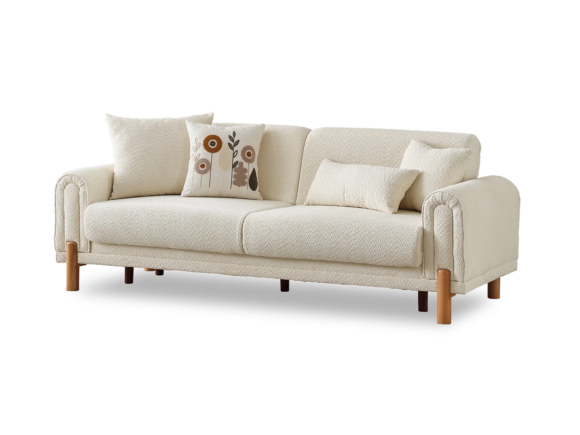 Soho Cream 3-pieces (Sofa & Loveseat & Chair) Living Room Set - Image 5