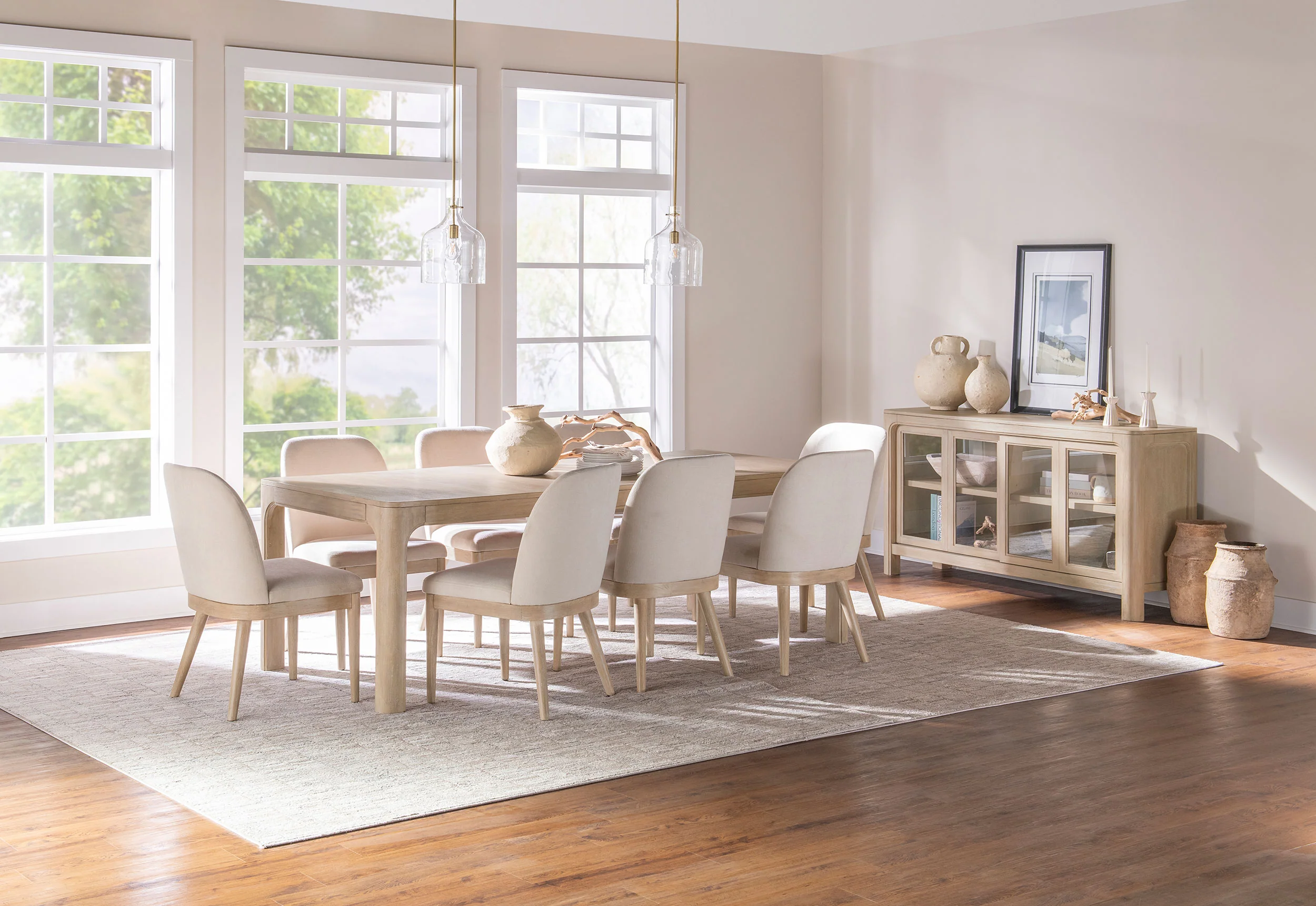 Solano Beige Upholstered Dining Side Chair (Set of 2) - Image 15