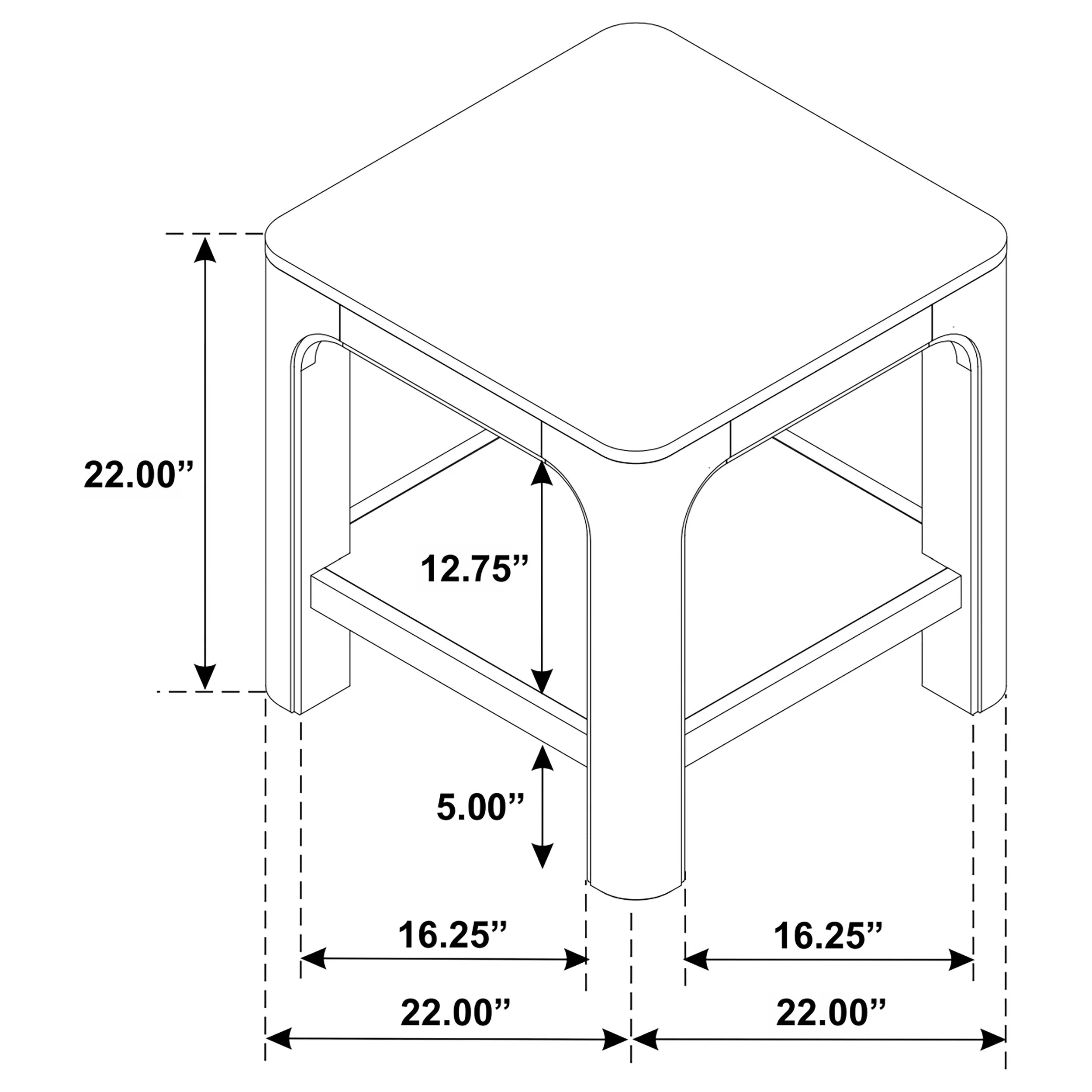 Solano Weathered Mango 3-piece Square Coffee Table Set - Image 10