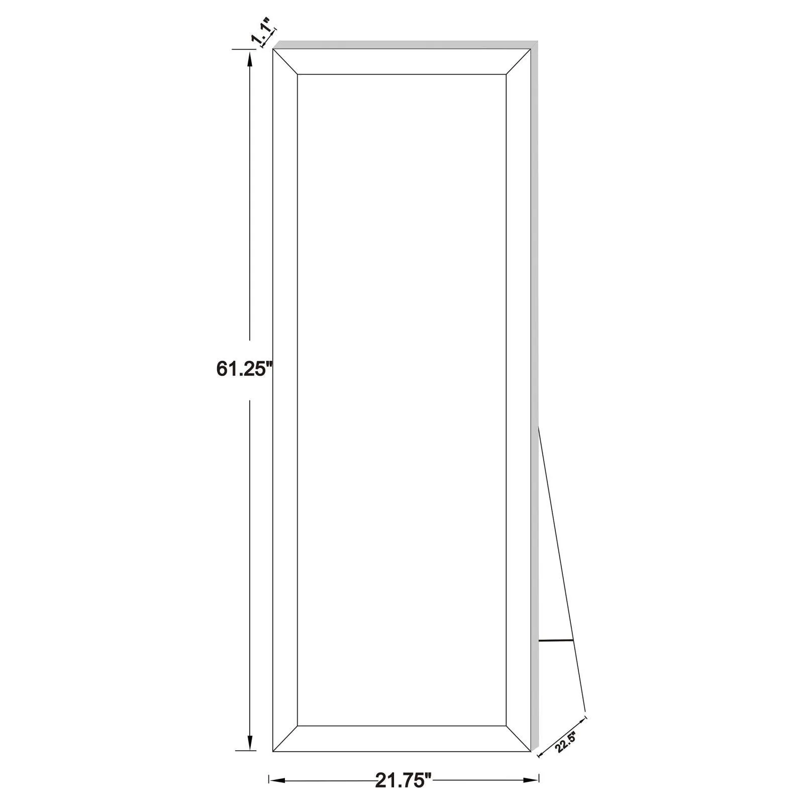 Soline Rectangle Cheval Mirror - Image 6