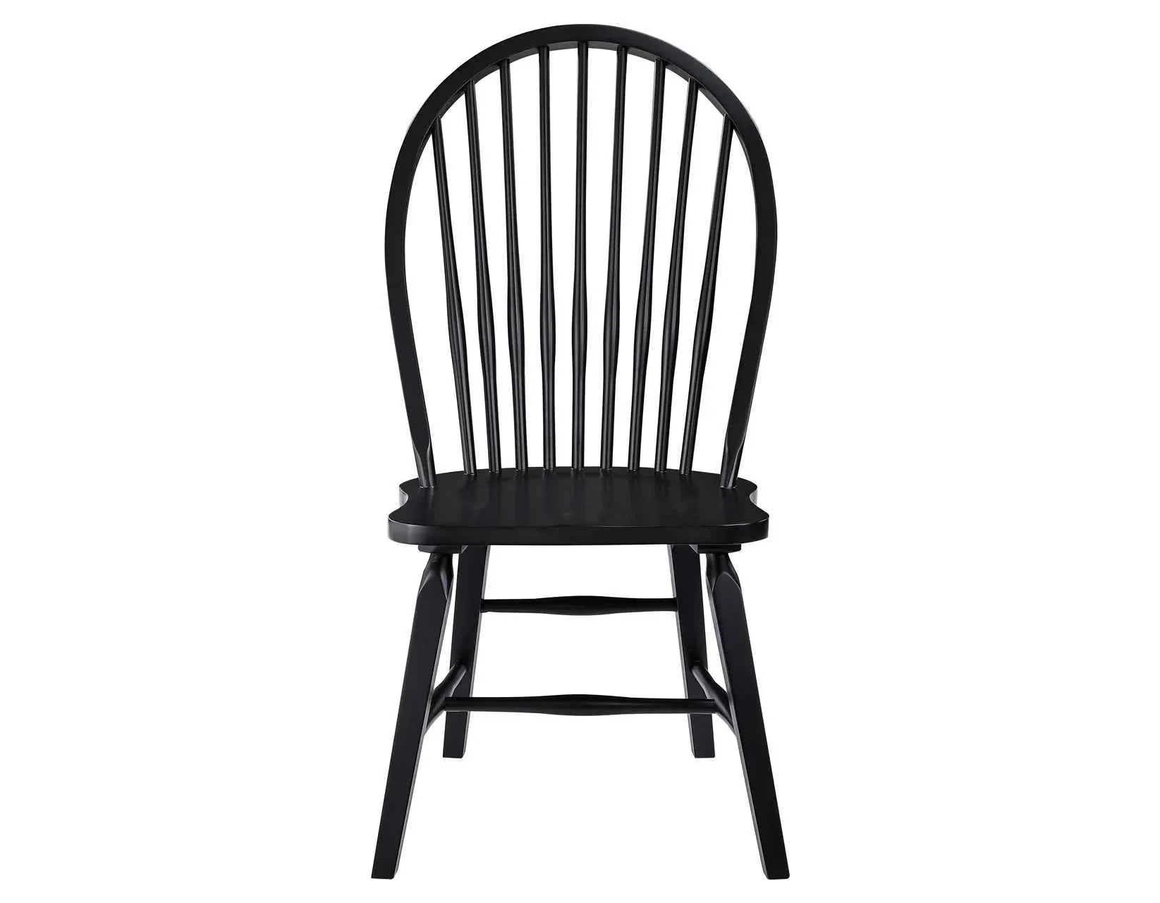 Sommerset Solid Wood Black Modern Windsor Chair, Set of 2 - Image 3