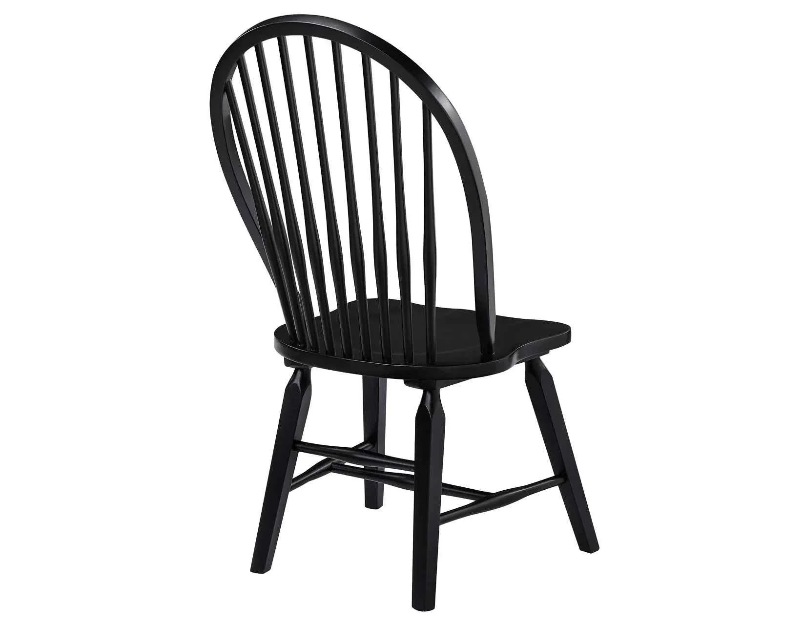 Sommerset Solid Wood Black Modern Windsor Chair, Set of 2 - Image 5