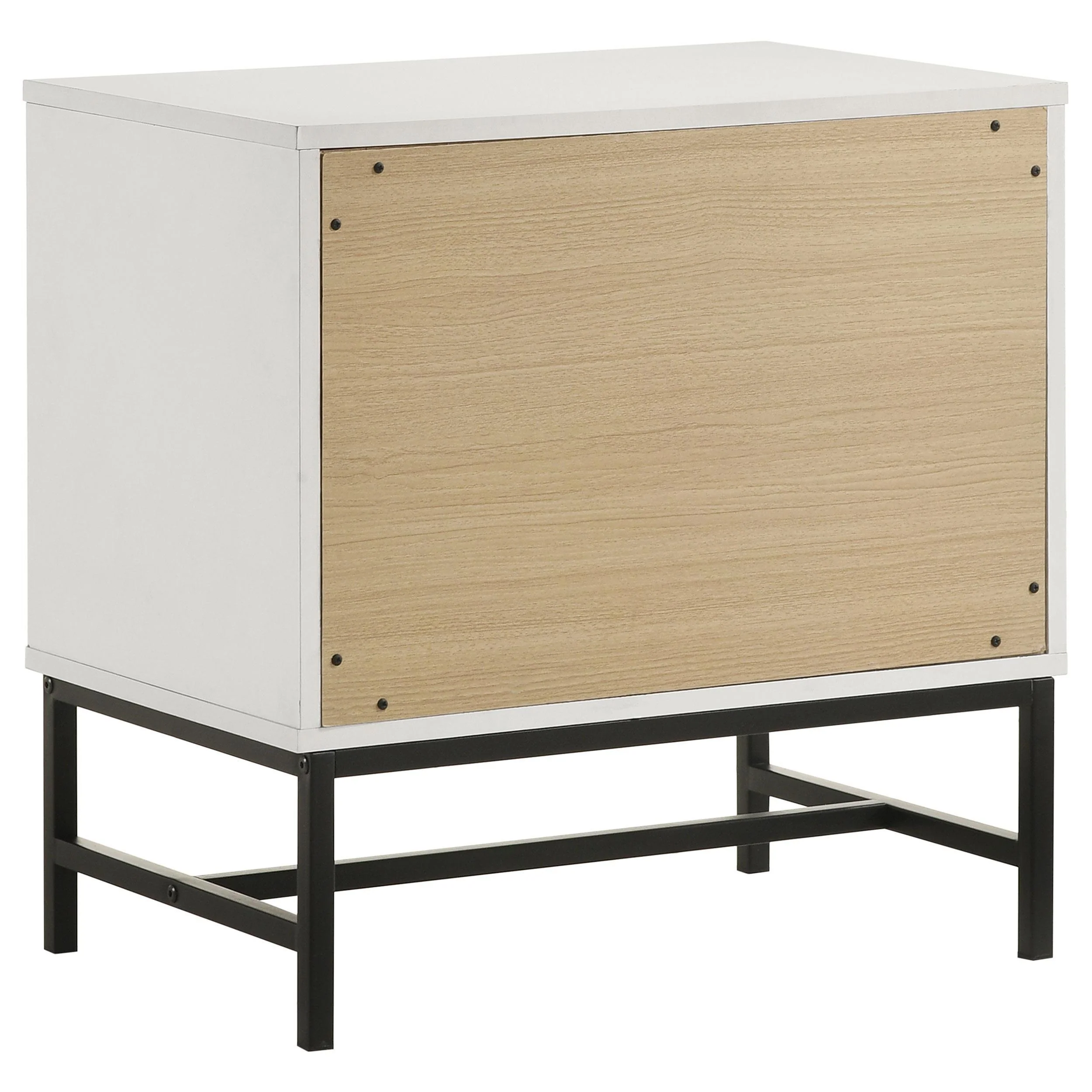 Sonora White 2-drawer Nightstand Bedside Table - Image 6