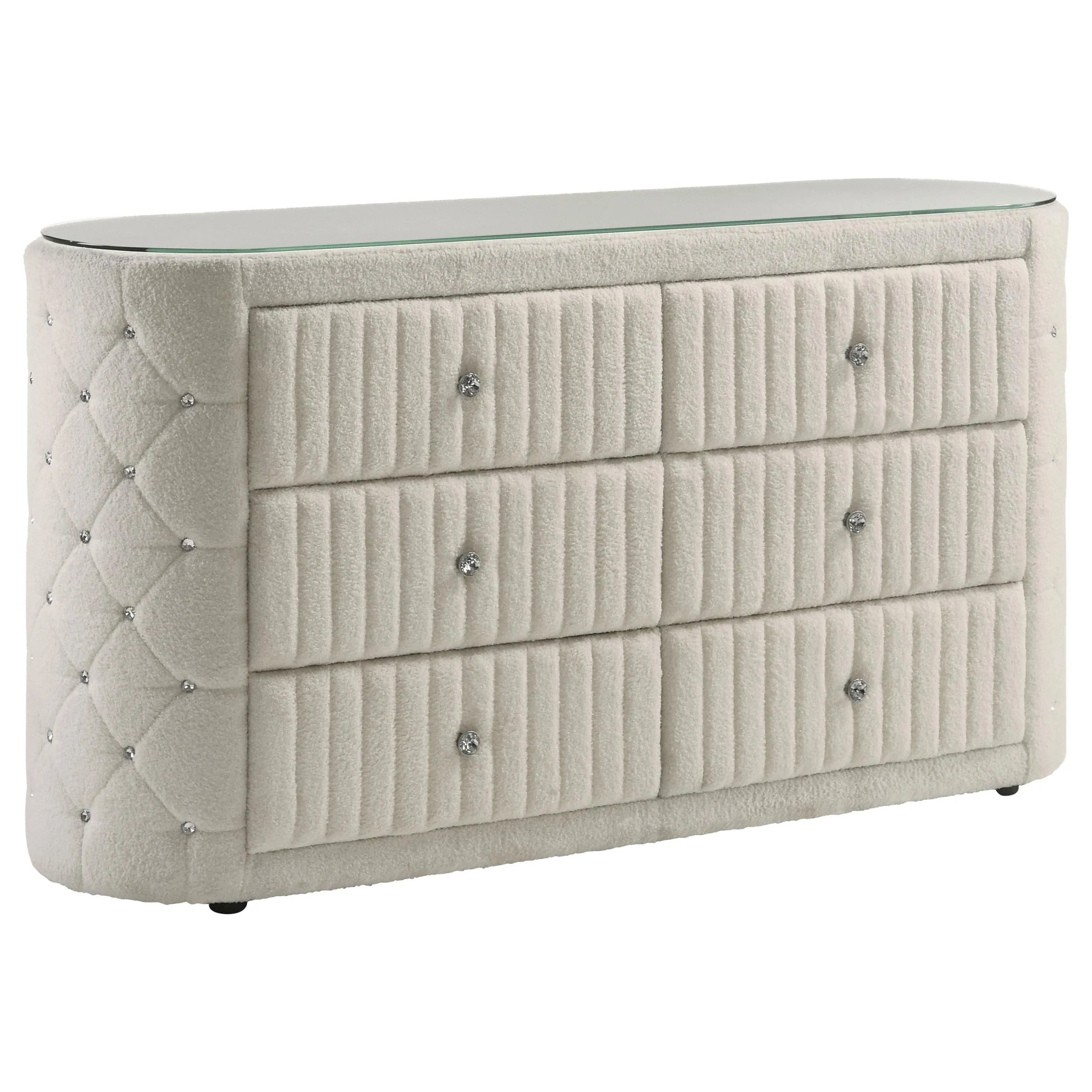 Sonya Ivory 5-Piece Upholstered Eastern King Bedroom Set - Image 8