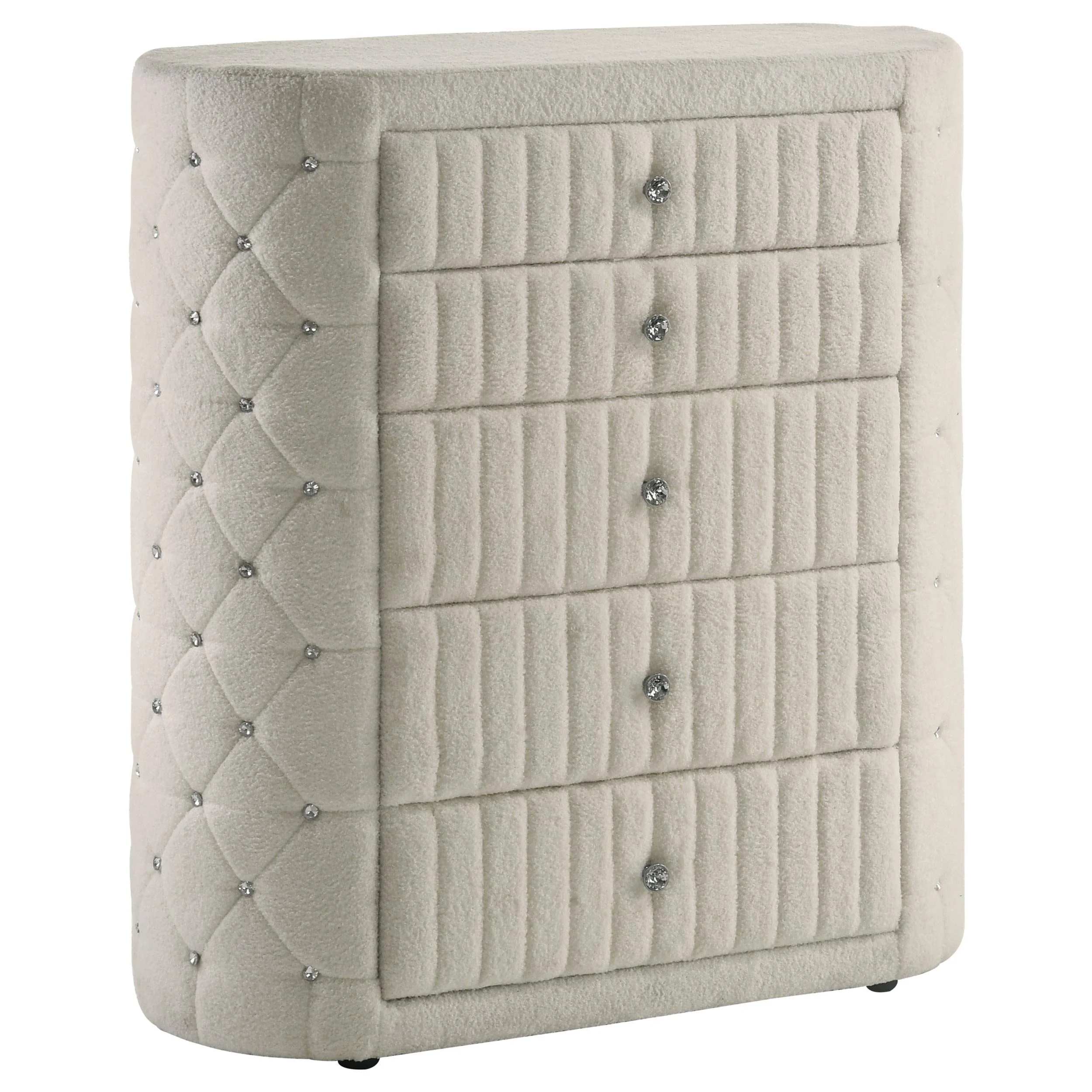 Sonya Ivory 5-Piece Upholstered Queen Bedroom Set - Image 12