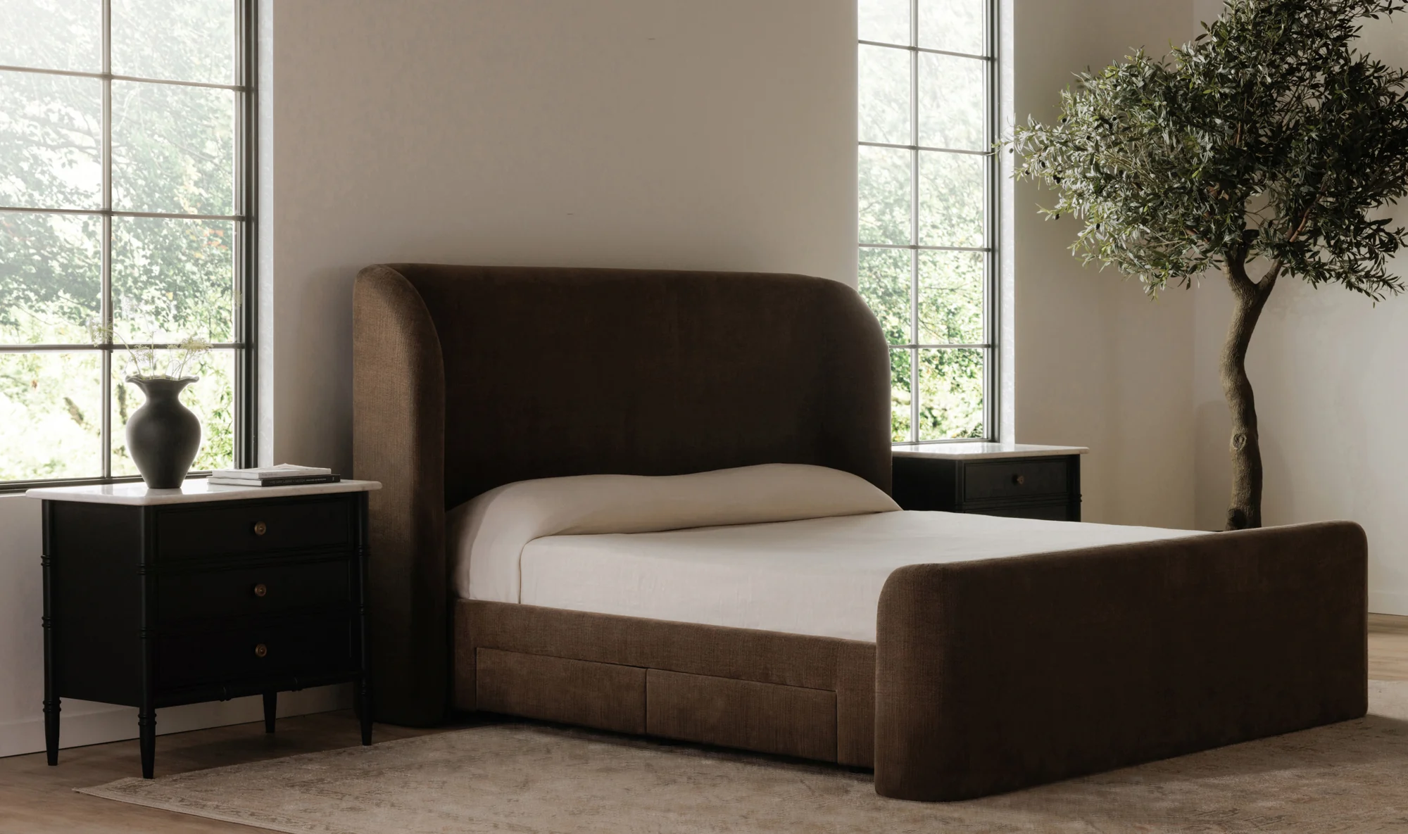 Sophia King Storage Bed Brown - Image 13