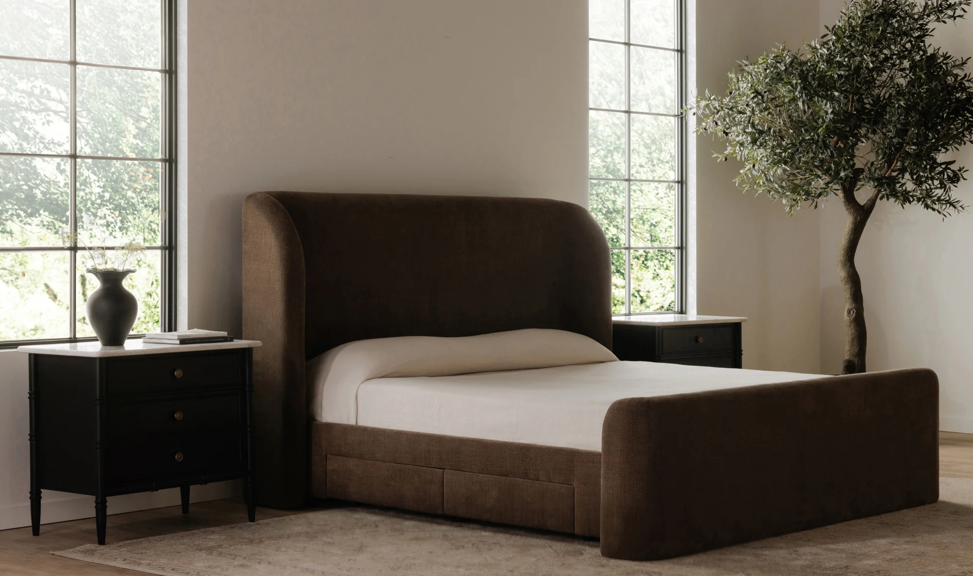 sophia queen bed - brown - Image 16