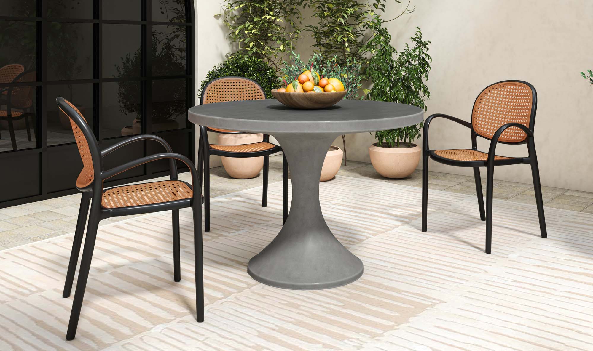 Soren Outdoor Dining Chair Black - Set of 2 - Image 7
