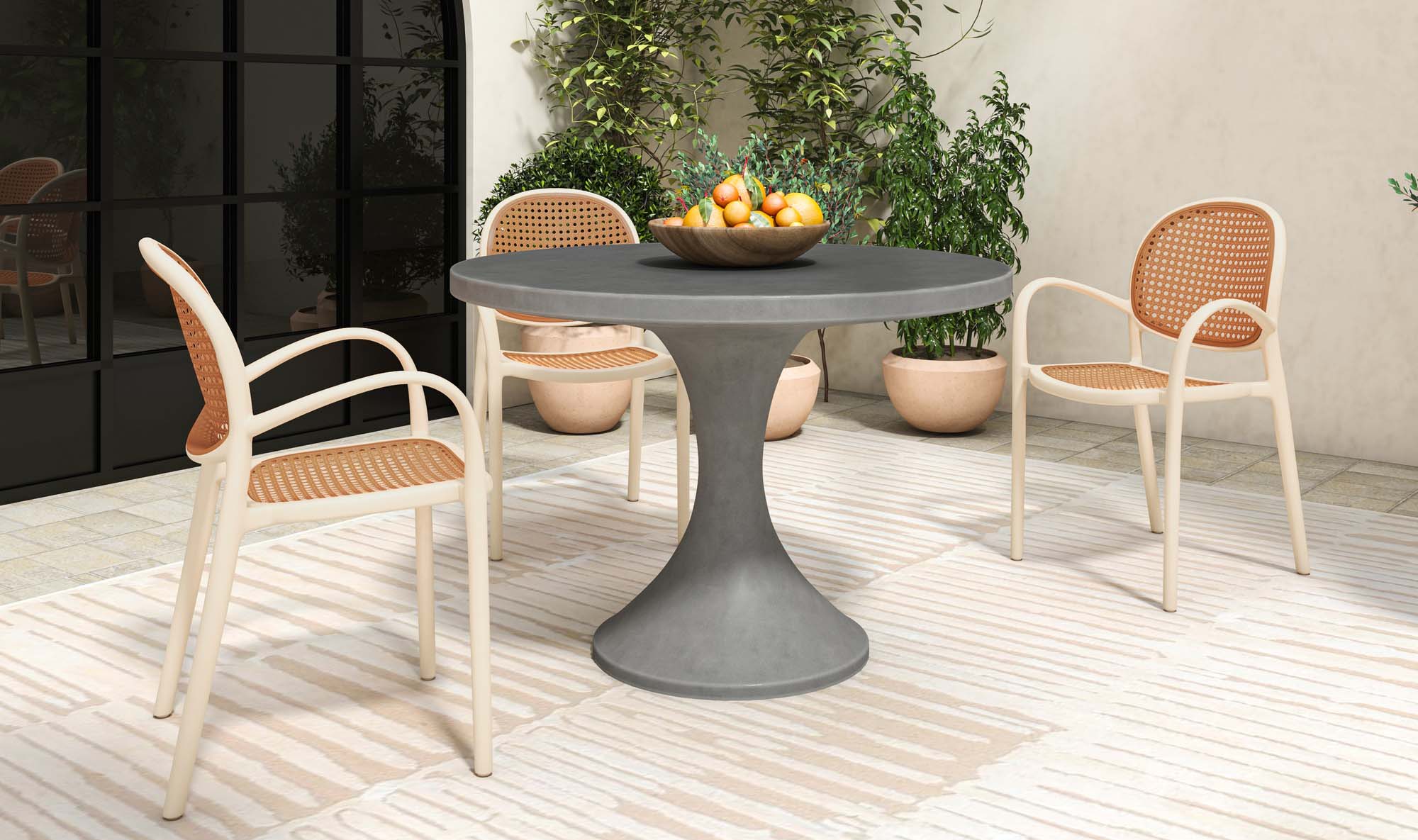 Soren Outdoor Dining Chair White - Set of 2 - Image 6