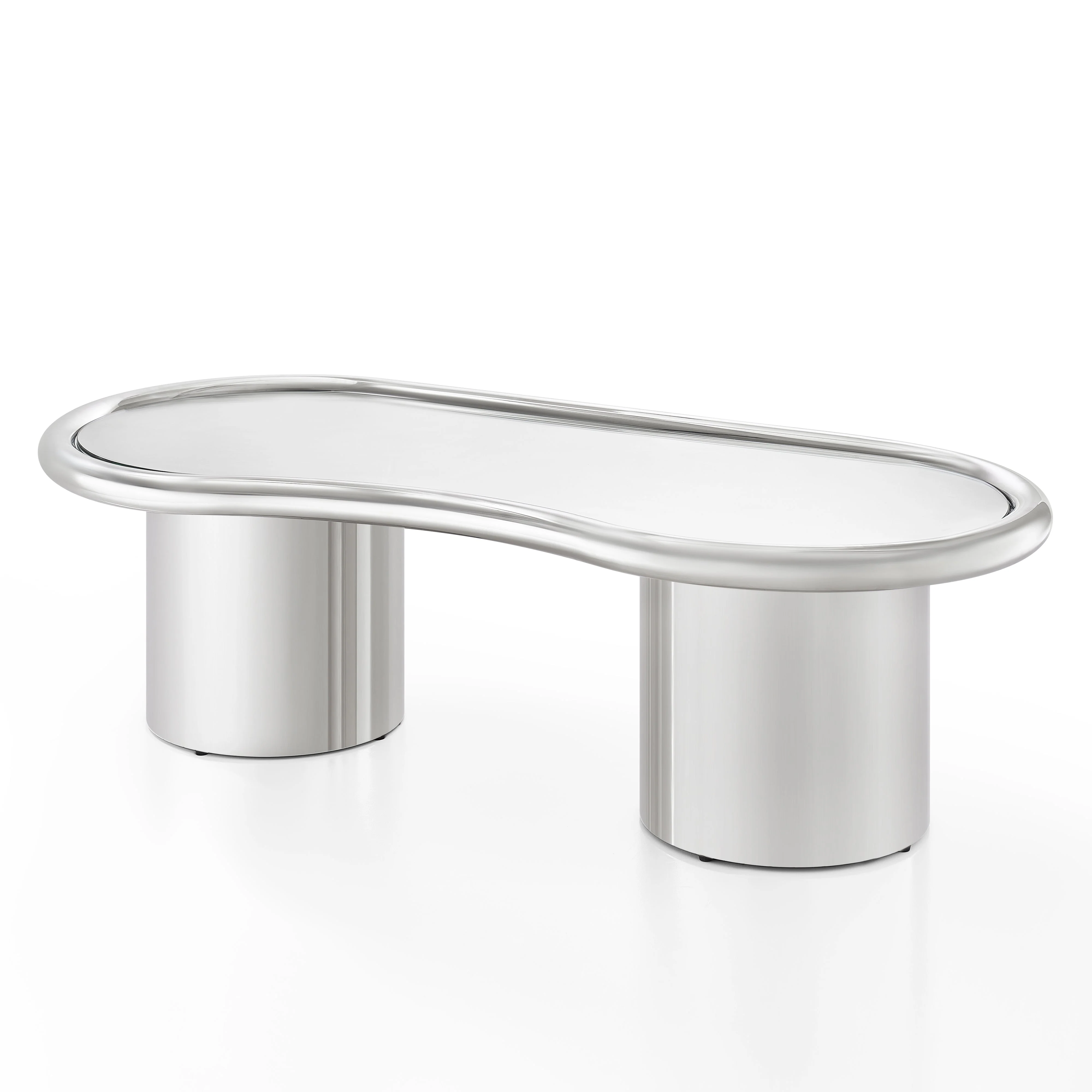 Sorya 51" Chrome Coffee Table - Image 2