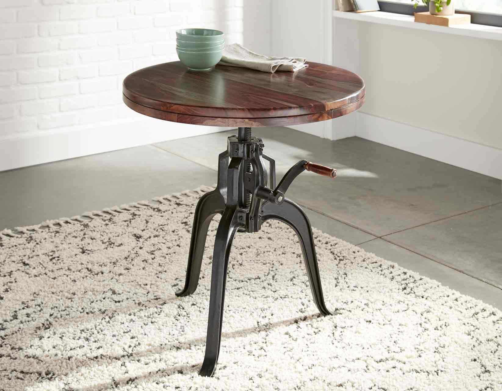 Sparrow 30-inch Round Crank Table - Image 2