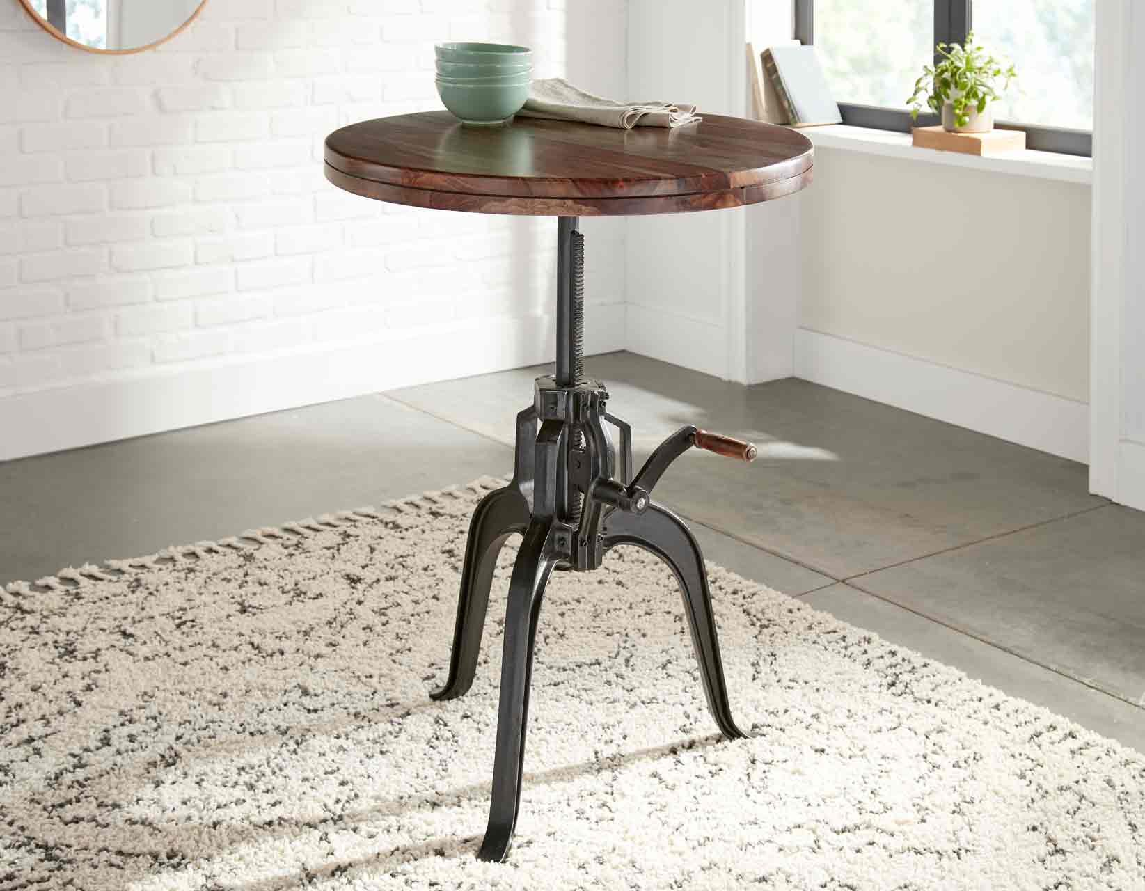 Sparrow Brown/Black Adjustable Height Dining Set - Image 4