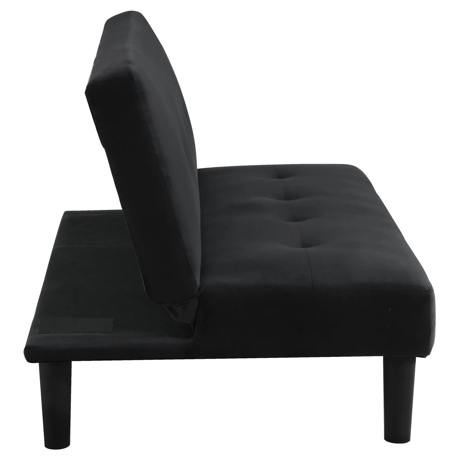 Stanford Multipurpose Black Upholstered Tufted Convertible Sofa Bed - Image 9