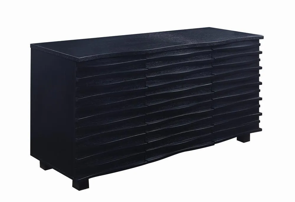 Stanton 3-Drawer Rectangular Server Black - Image 2