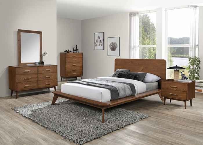 Stathelle Walnut 4-Piece Queen Bedroom Set