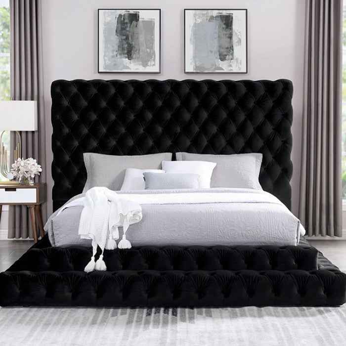Stefania Black 4-Piece Queen Bedroom Set - Image 2