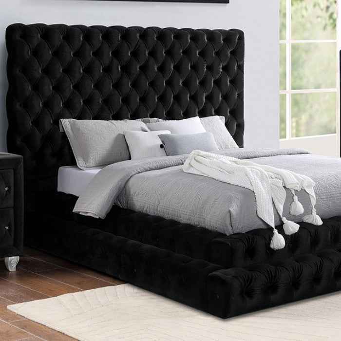 Stefania Black 4-Piece Queen Bedroom Set - Image 3