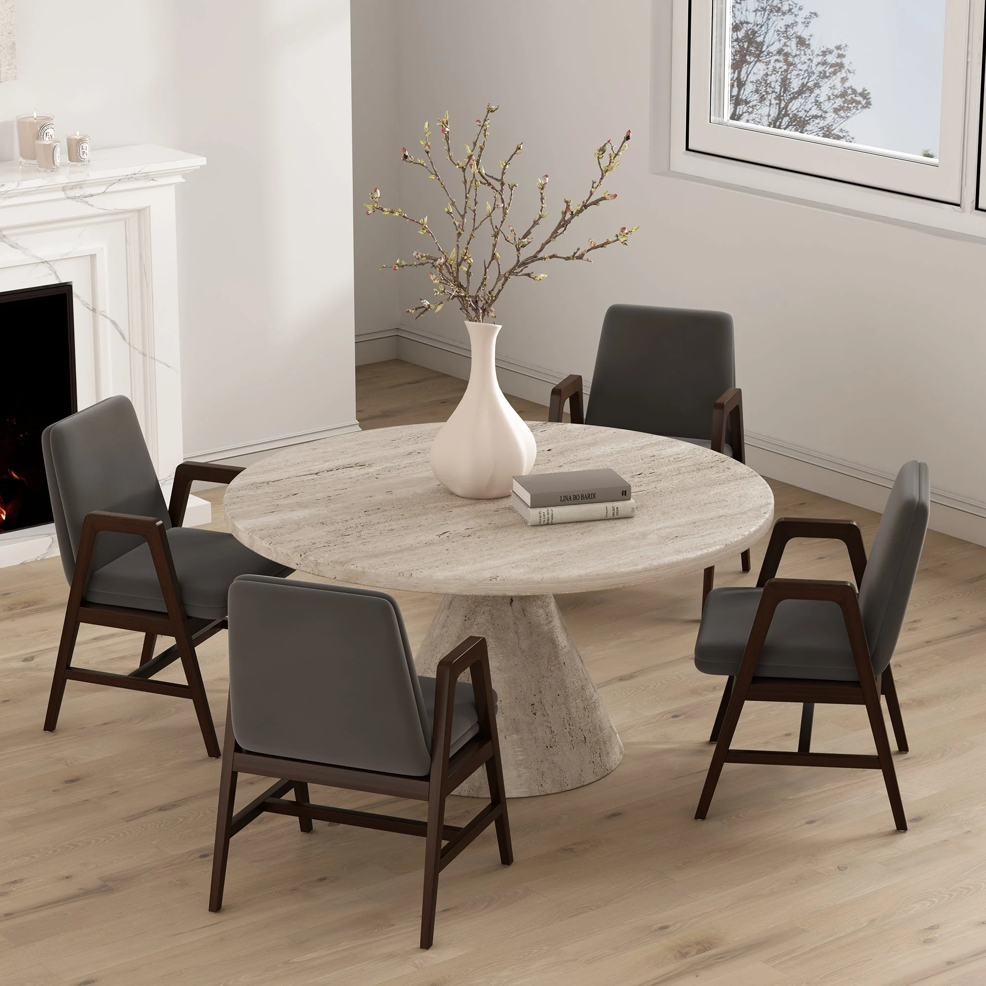 Stella Dining Armchair in Graphite (set of 4) - Image 2