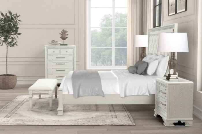 Stella Mia Creamy White 5-Piece Queen Bedroom Set - Image 3