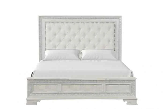 Stella Mia Creamy White 5-Piece Queen Bedroom Set - Image 6