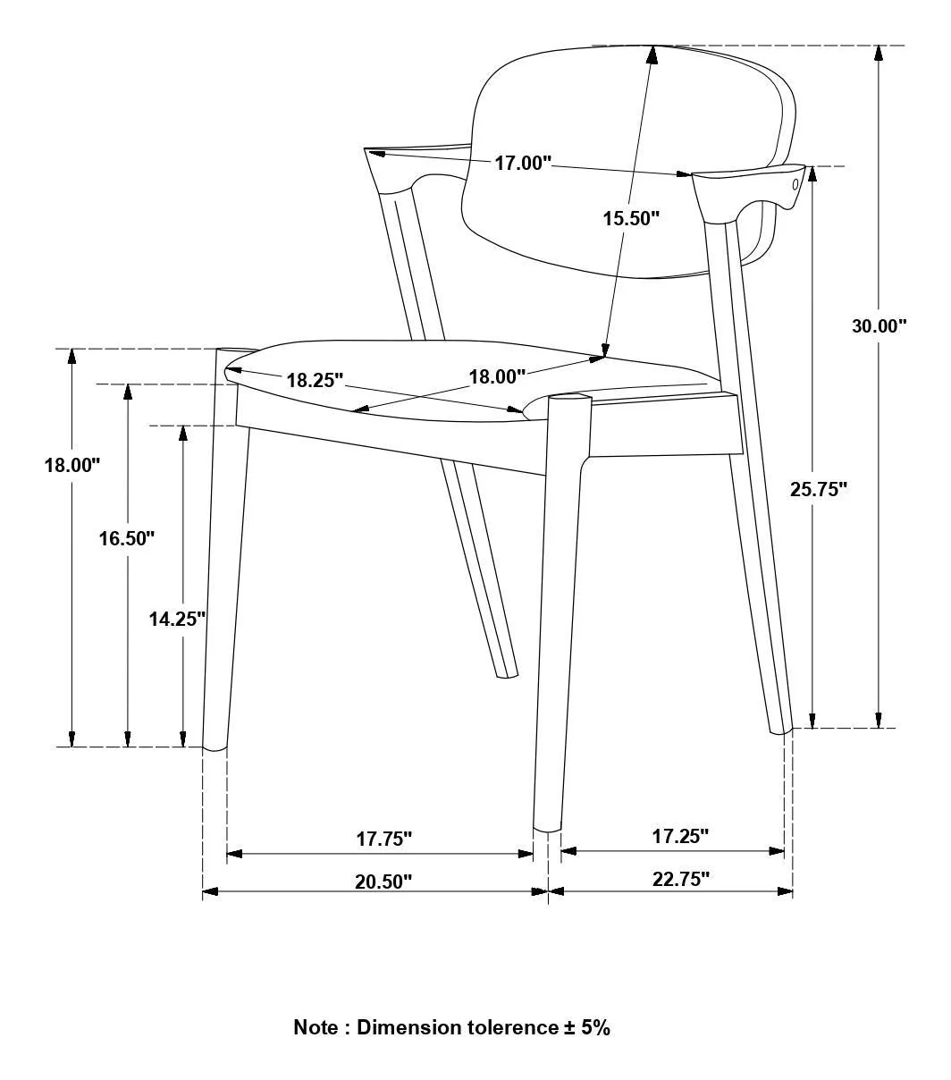 Stevie Brown Gray/Black Upholstered Side Chairs with Demi Arm, Set of 2 - Image 12